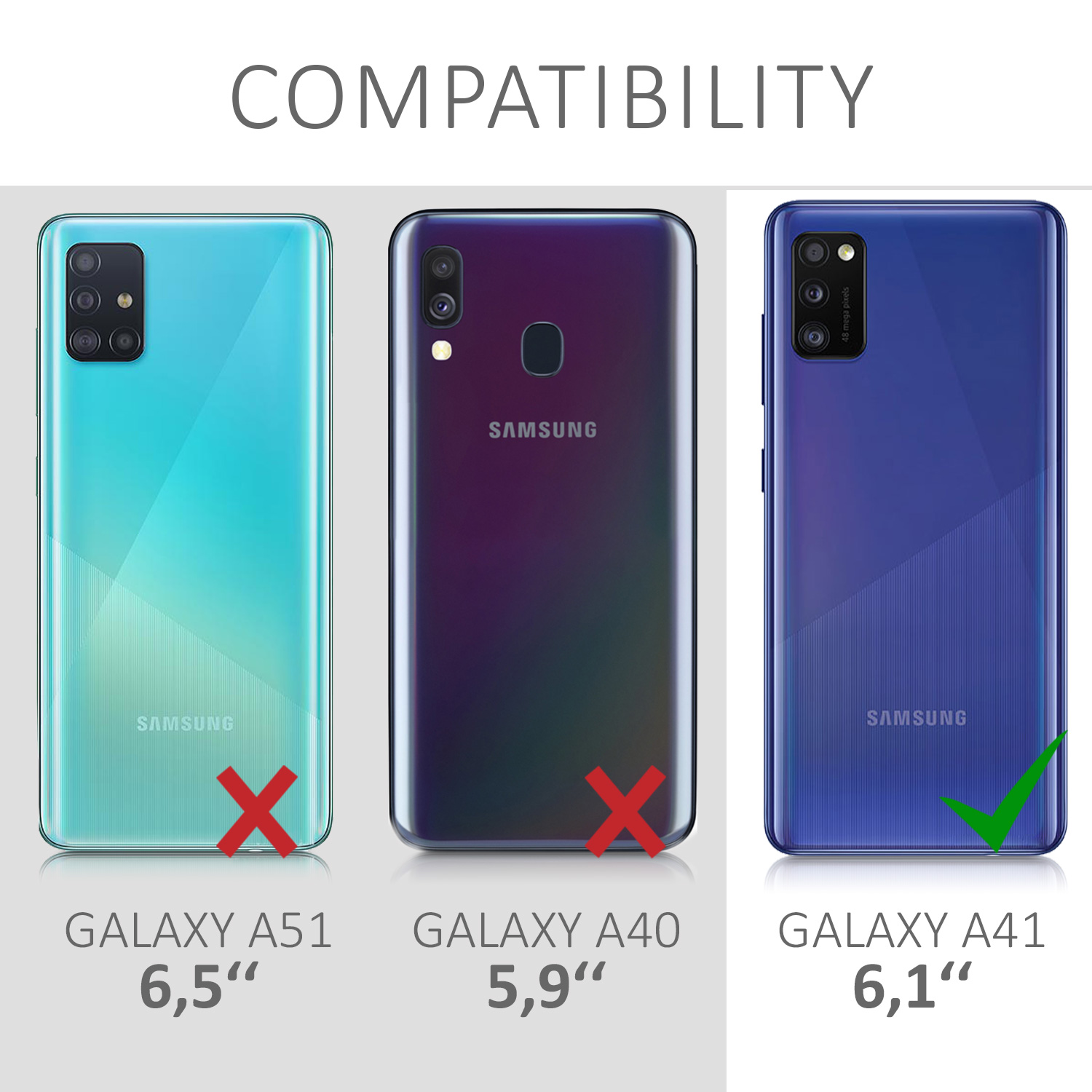 Kryt na mobil Samsung Galaxy A41 kwmobile TPU metalický Metalická modrá