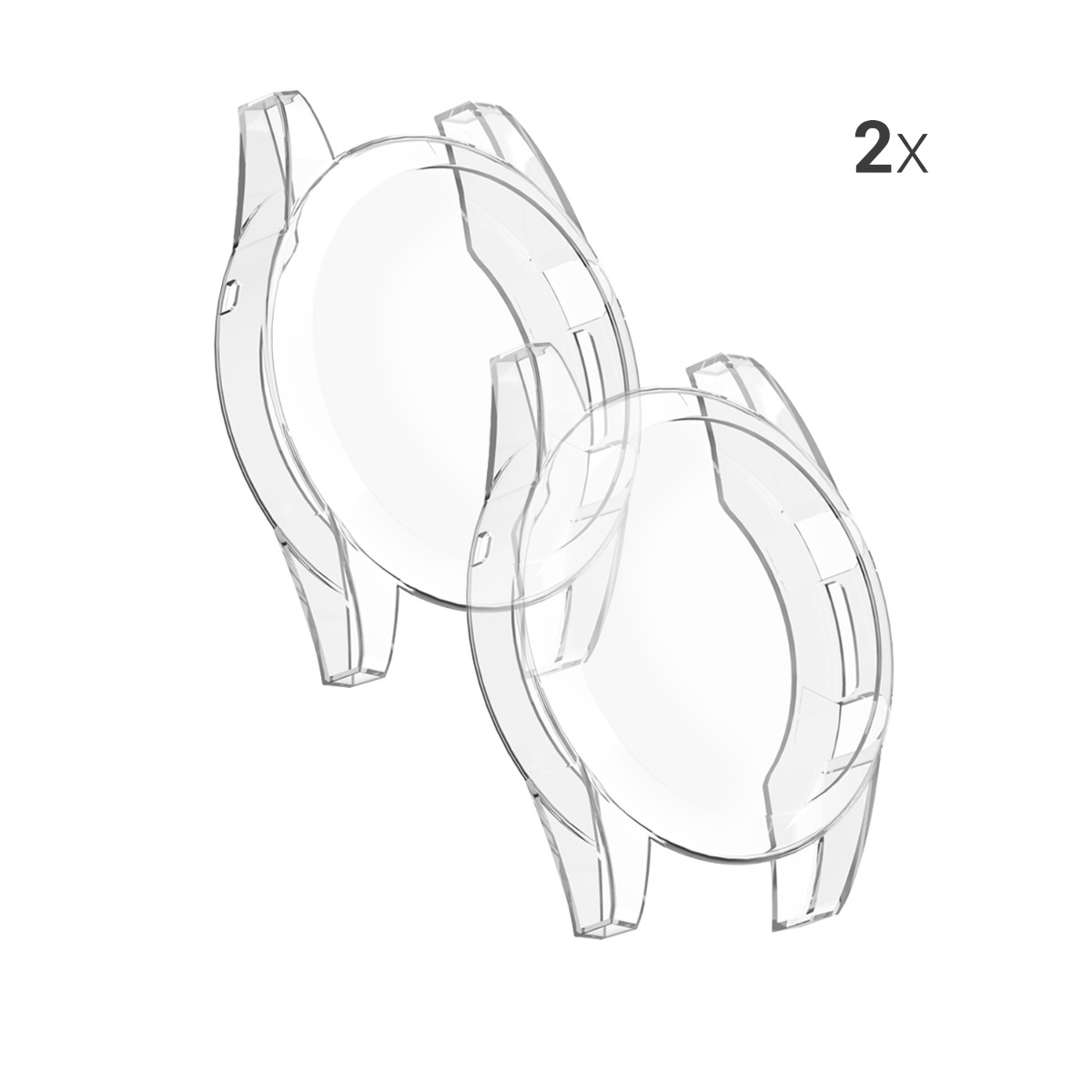 Silikonový kryt hodinky Huawei Watch GT2 (46mm) ochranná fólie sada 2 ks průhledná kwmobile