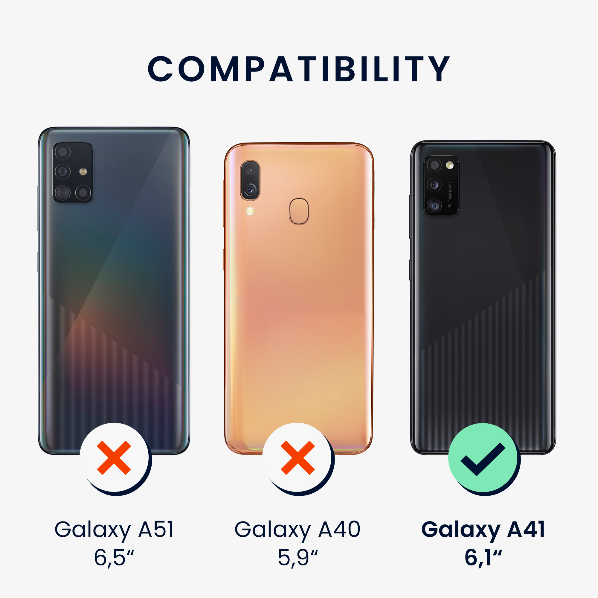 Kryt na mobil Samsung Galaxy A41 kwmobile TPU Tmavě břidlicová
