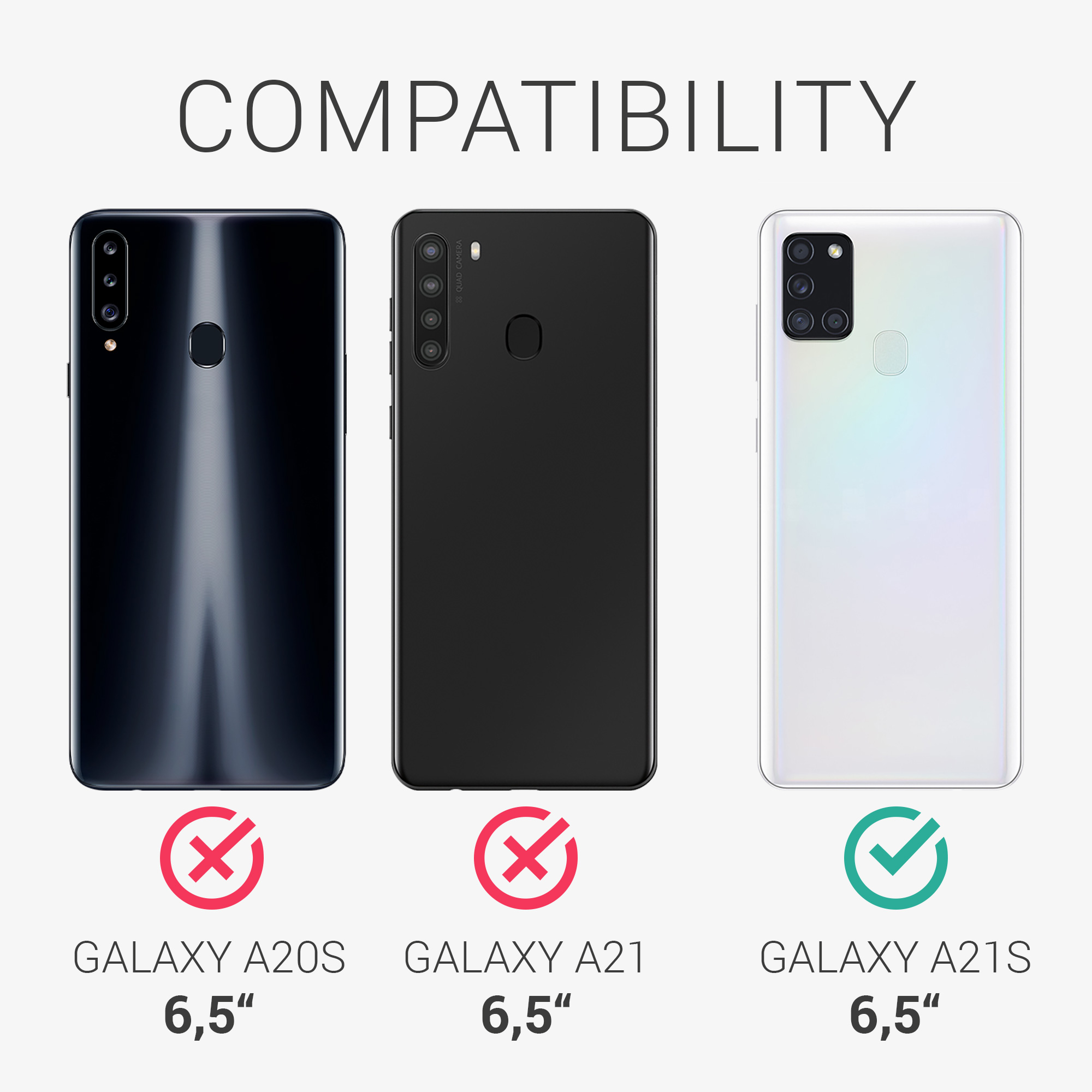 Kryt na mobil Samsung Galaxy A21s kwmobile TPU Arktická noc