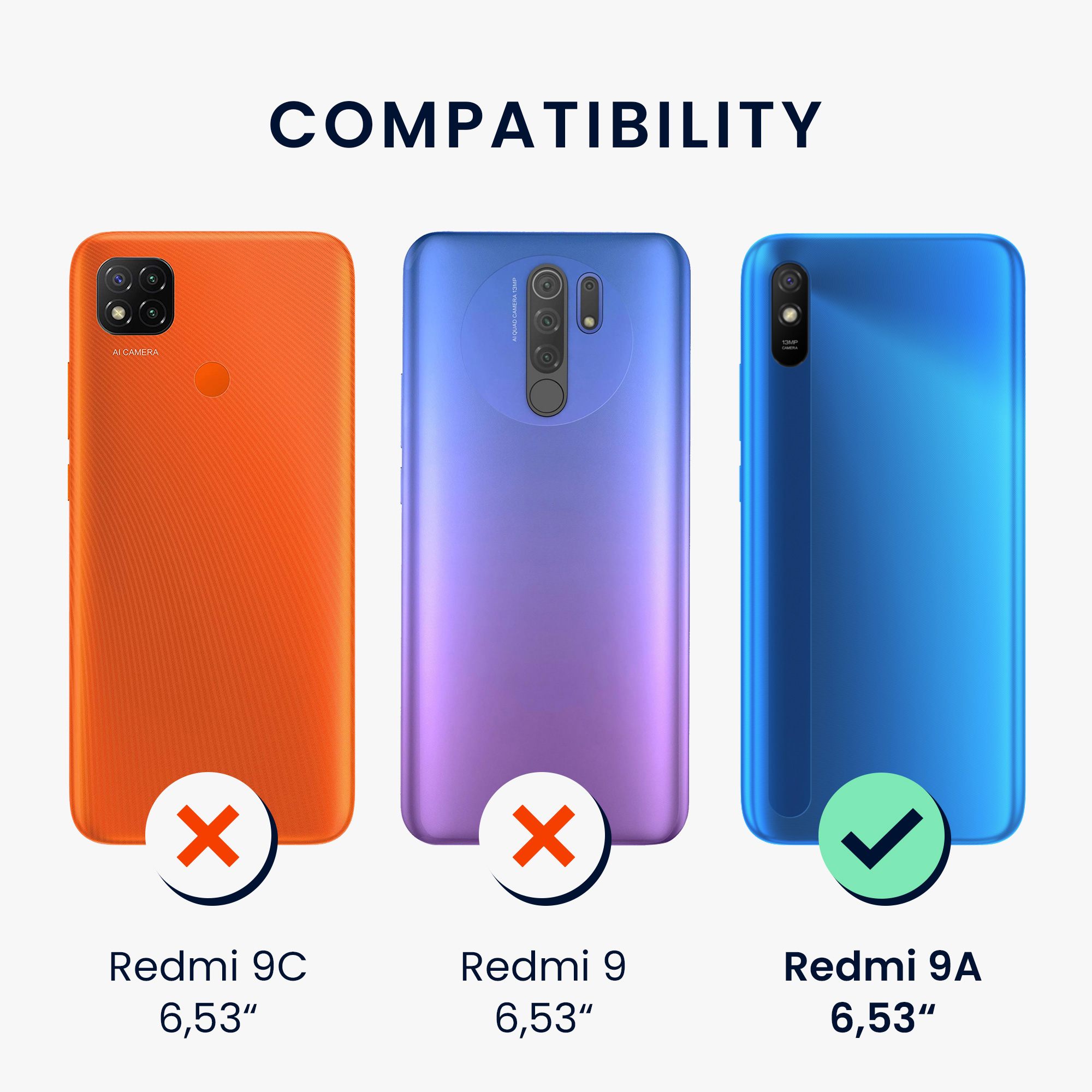 Kryt Xiaomi Redmi 9A silikonový TPU borůvková modrá kwmobile