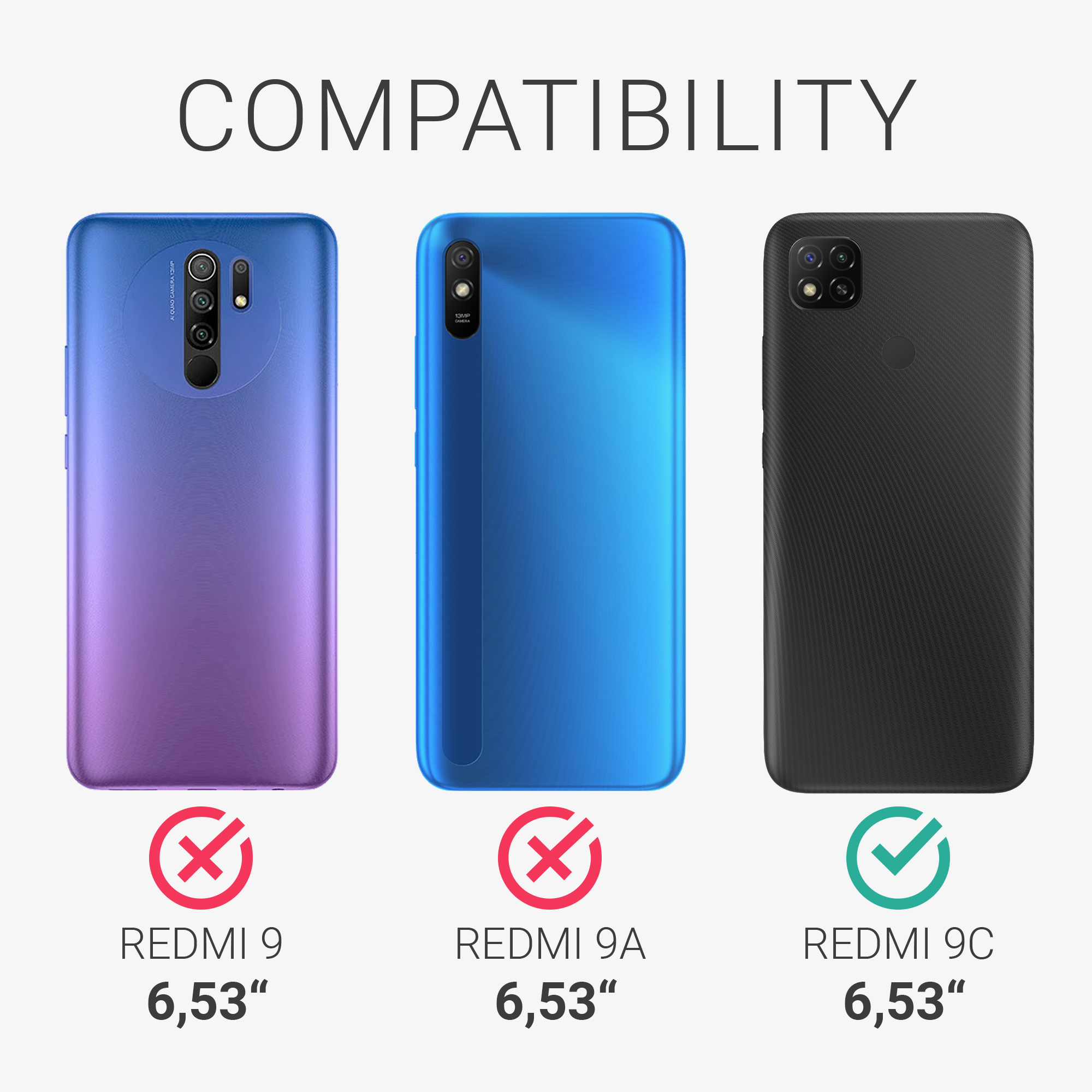 Kryt Xiaomi Redmi 9C silikonový TPU červená kwmobile