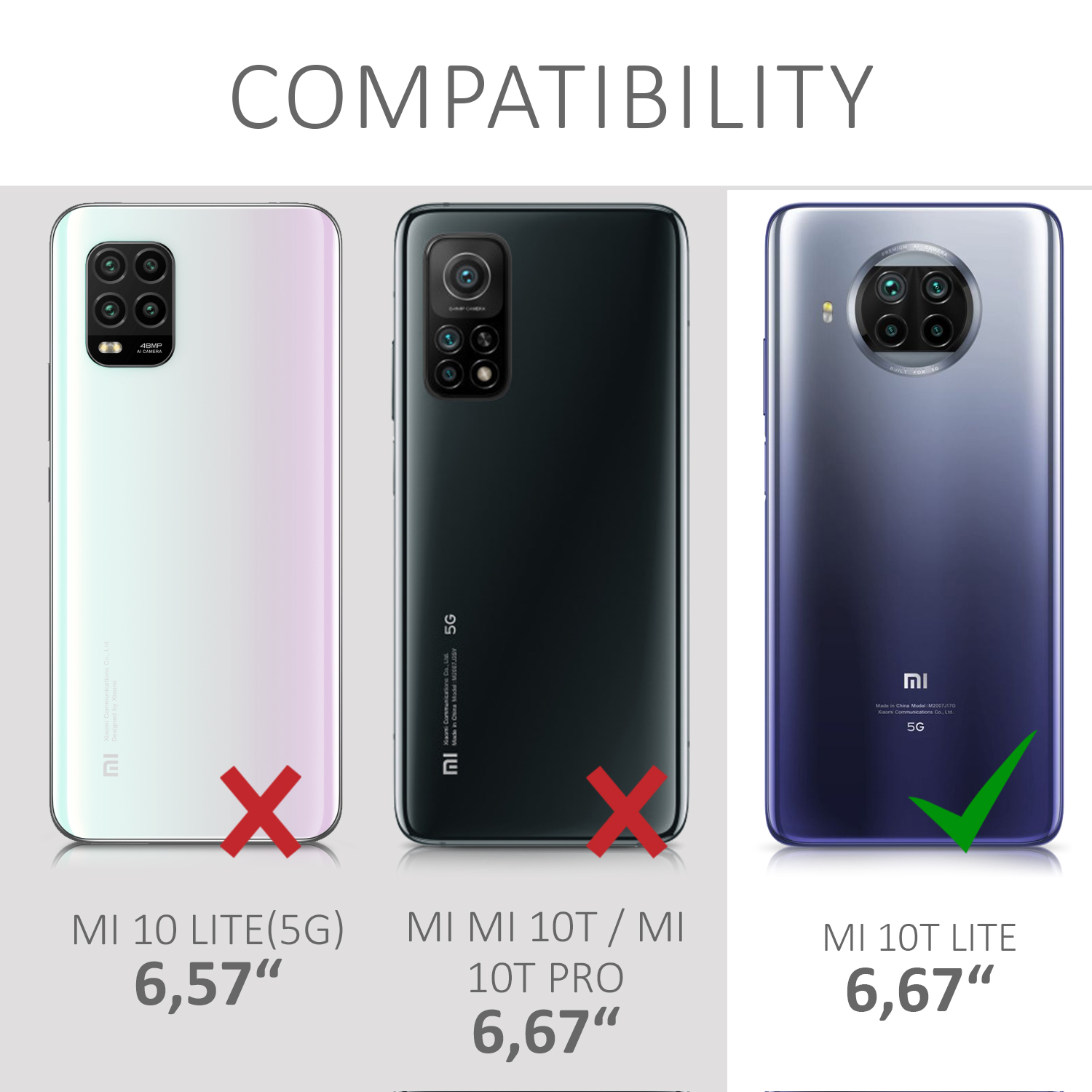 Crossbody kryt kwmobile Xiaomi Mi 10T Lite, černá / transparentní