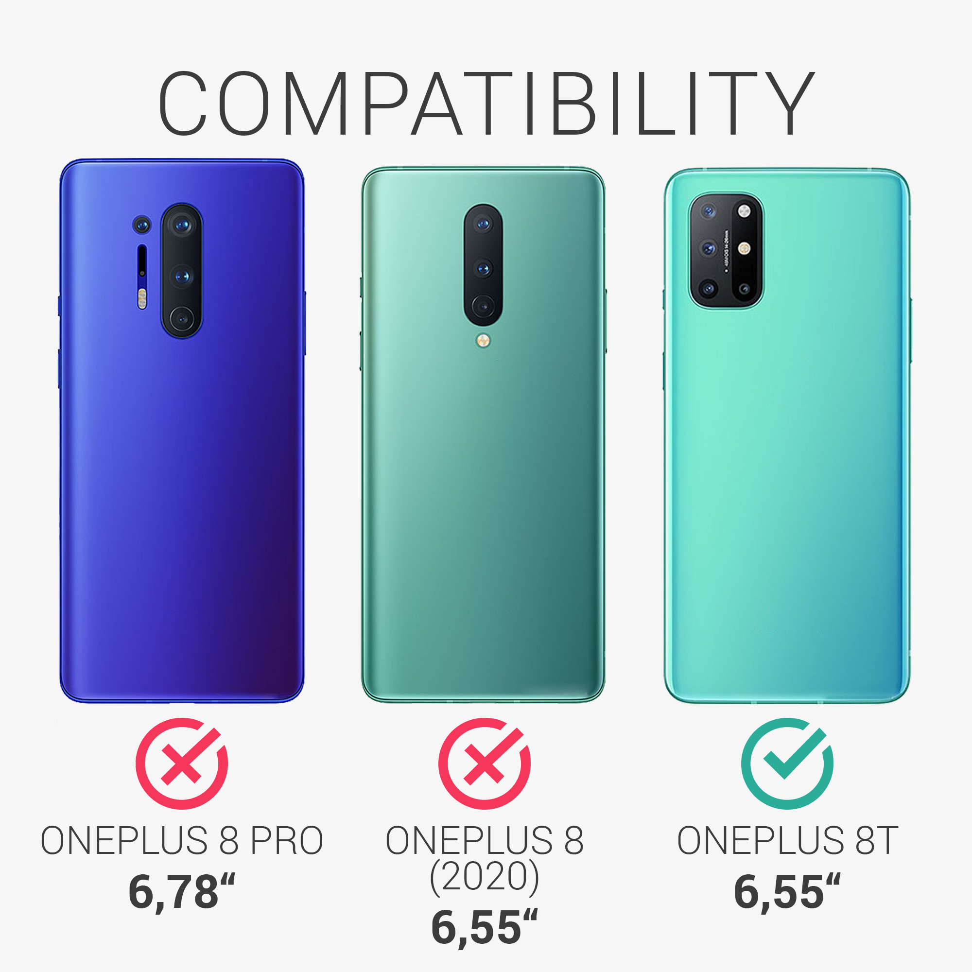 Kryt na mobil OnePlus 8T kwmobile TPU karibská modrá