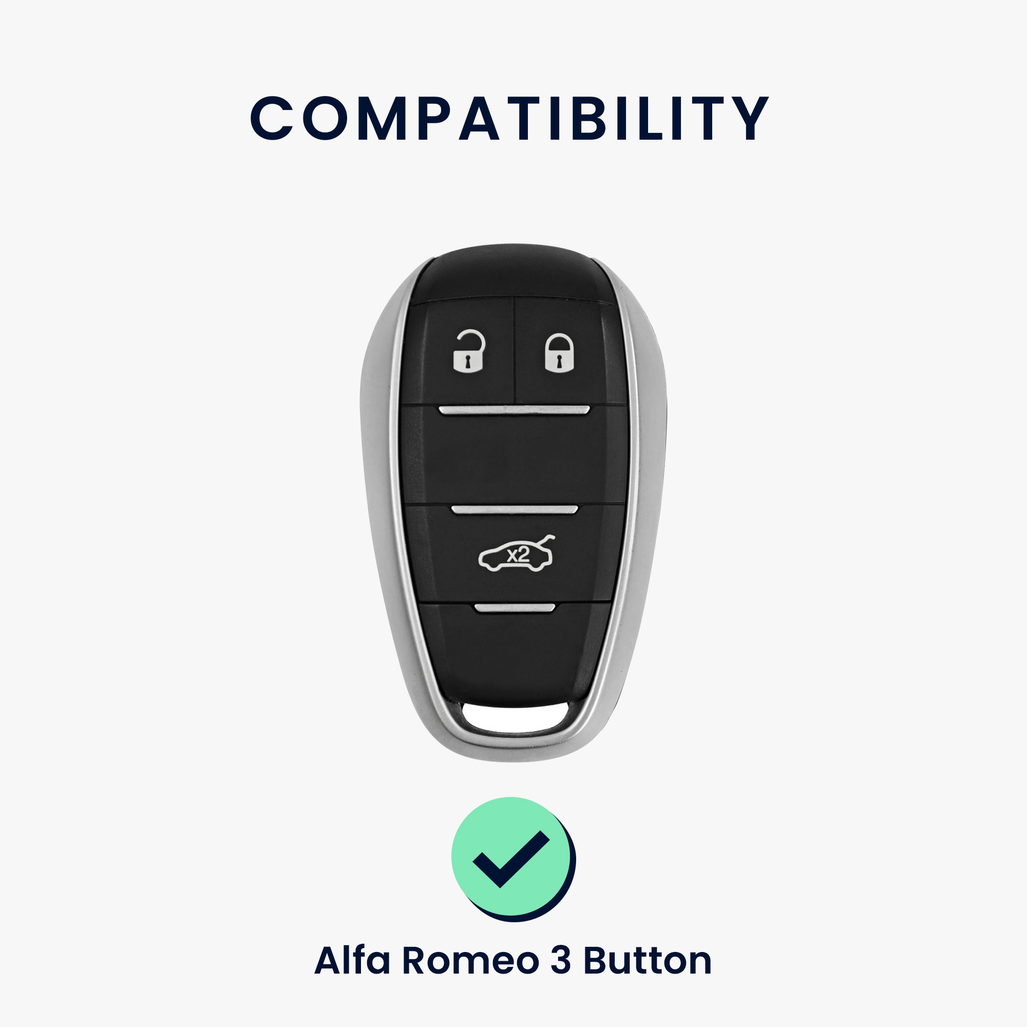 Obal na autoklíč Alfa Romeo se 3 tlačítky kwmobile - červená a černá