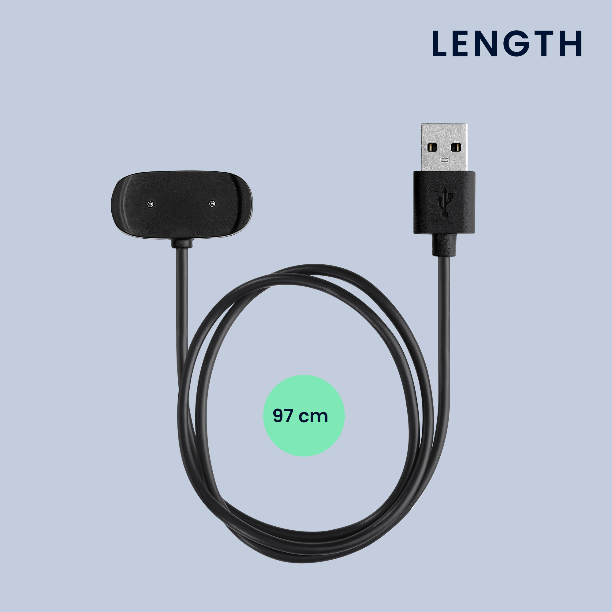 Nabíjecí kabel pro Huami Amazfit T-Rex Pro / GTS2 / GTS 2e / GTS2 Mini / GTR 2 kwmobile - černá 