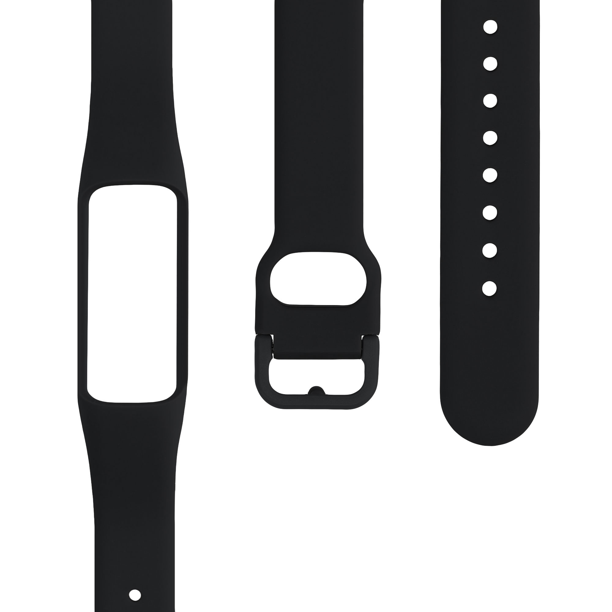 Silikonový řemínek na chytré hodinky Samsung Galaxy Fit 2 kwmobile 2 ks černo-tmavě modrý