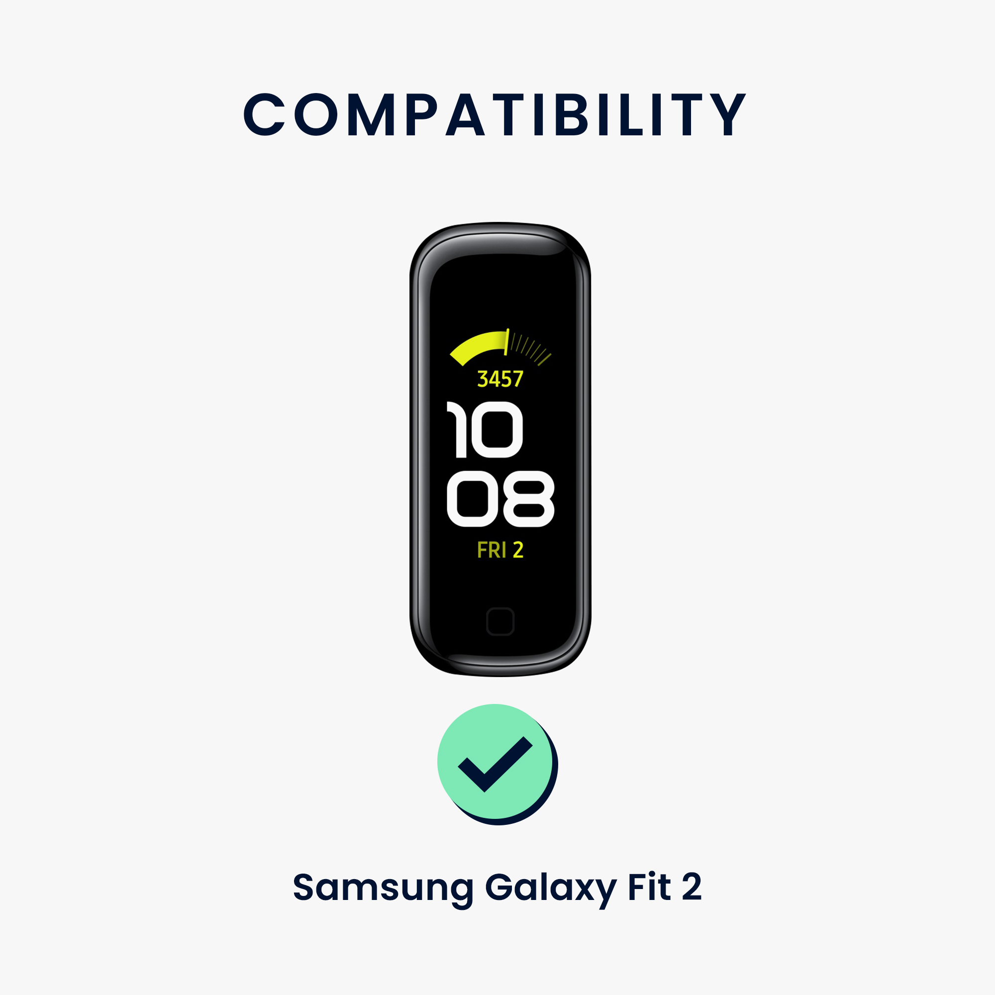 Silikonový řemínek na chytré hodinky Samsung Galaxy Fit 2 kwmobile 2 ks bílo-pudrově růžový