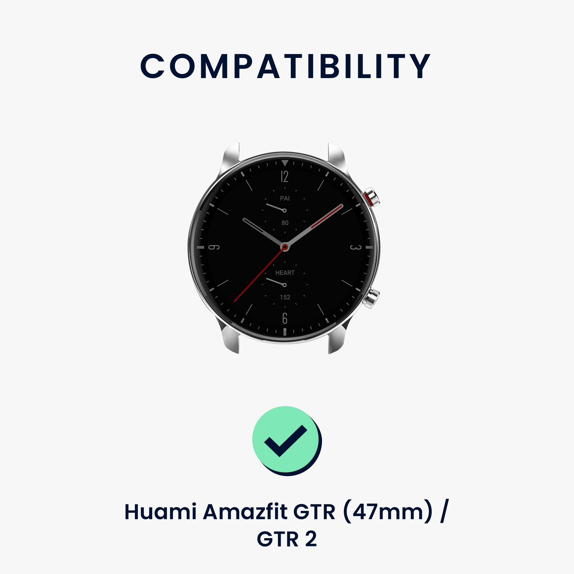 Řemínek pro Huami Amzfit GTR (47mm) / GTR 2 / GTR 3 / GTR 4 kwmobile - olivově zelená