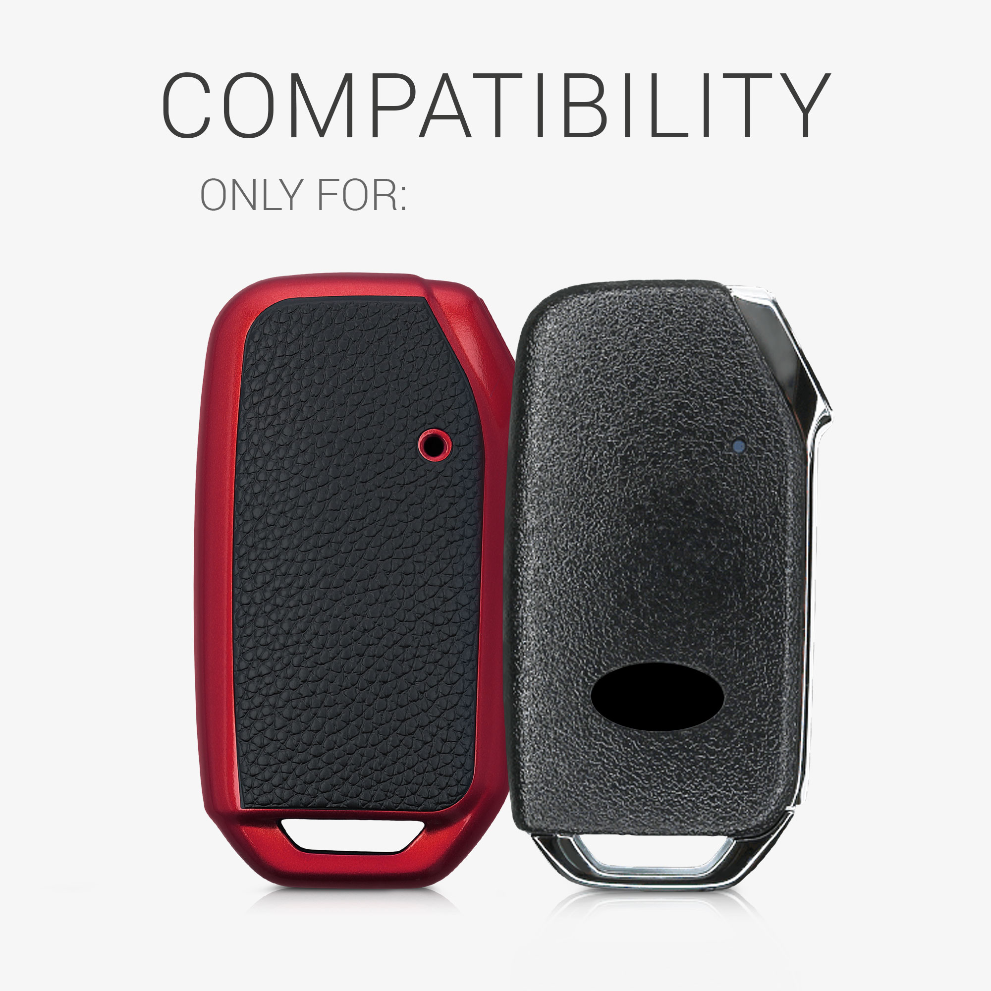 Pouzdro na klíč od auta kwmobile pro Kia 3 Button Car Key Smart Key - červená / černá