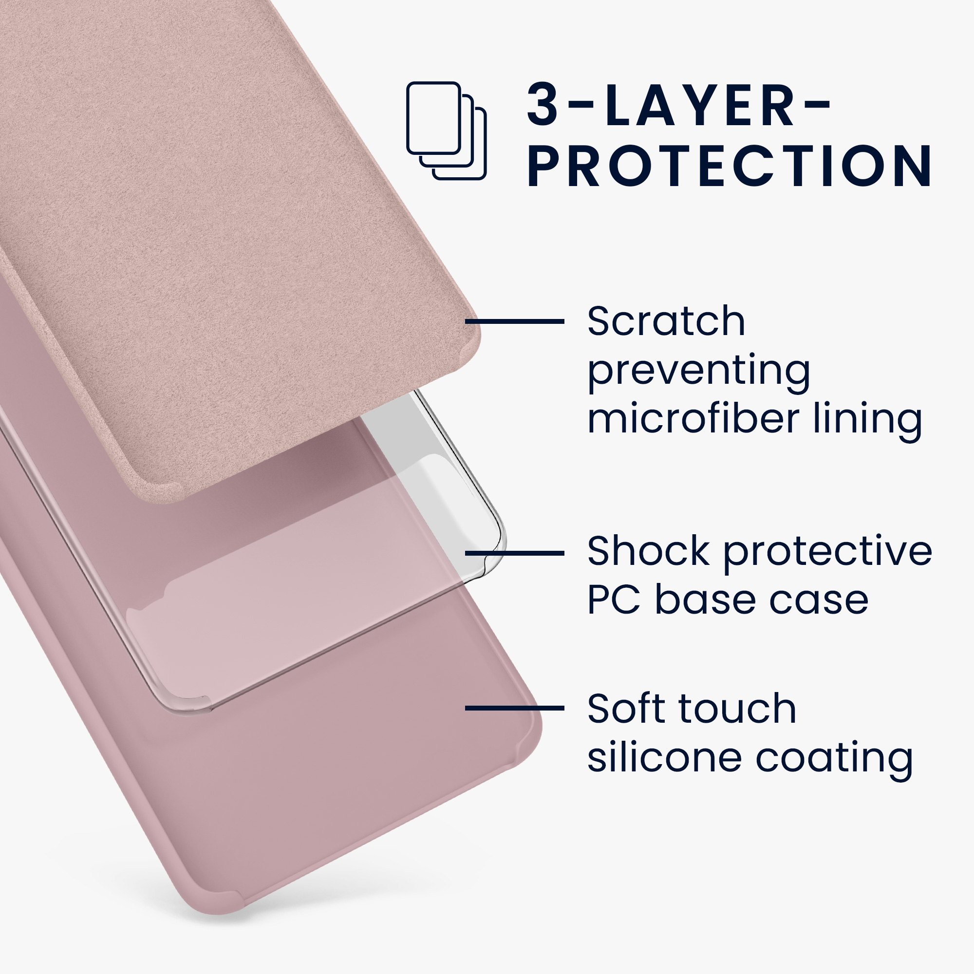 Kryt na mobil Galaxy S21+ kwmobile Soft Cover nude lilac