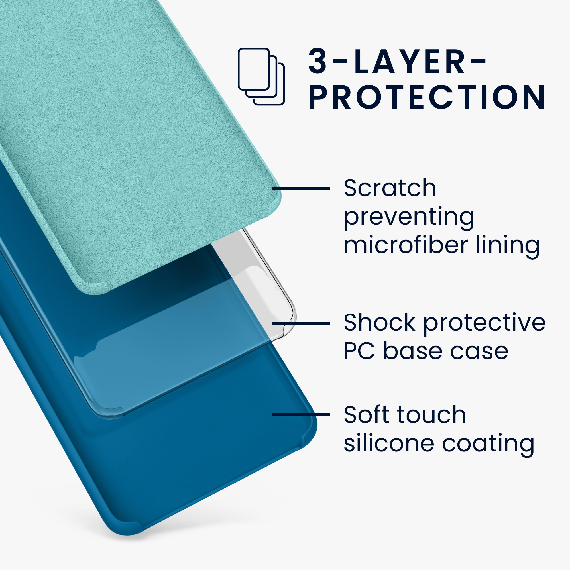 Kryt na mobil Galaxy S21+ kwmobile Soft Cover modrá Blue Reef