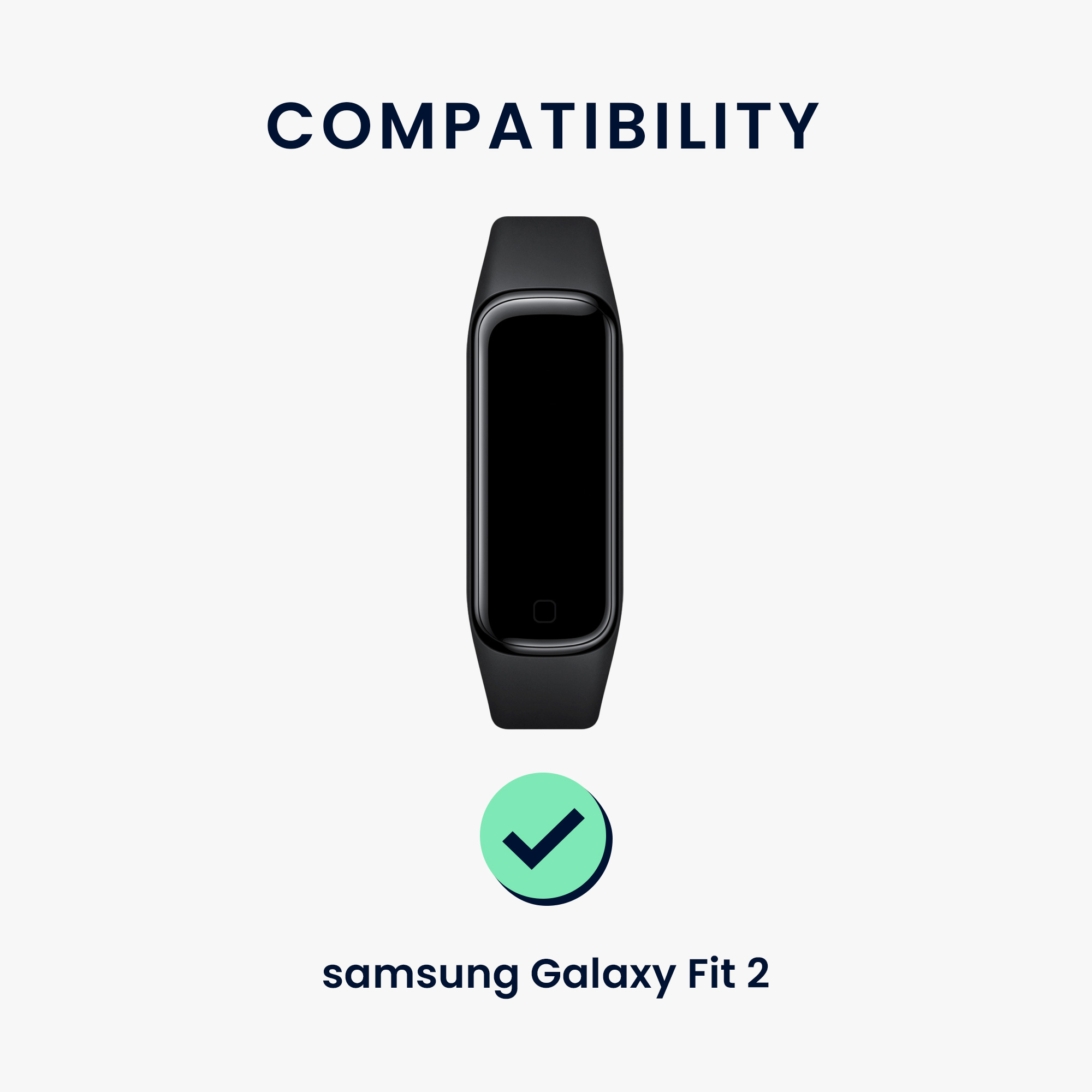 Silikonový řemínek na chytré hodinky Samsung Galaxy Fit 2 kwmobile 2 ks černo-červeno-černo-šedý
