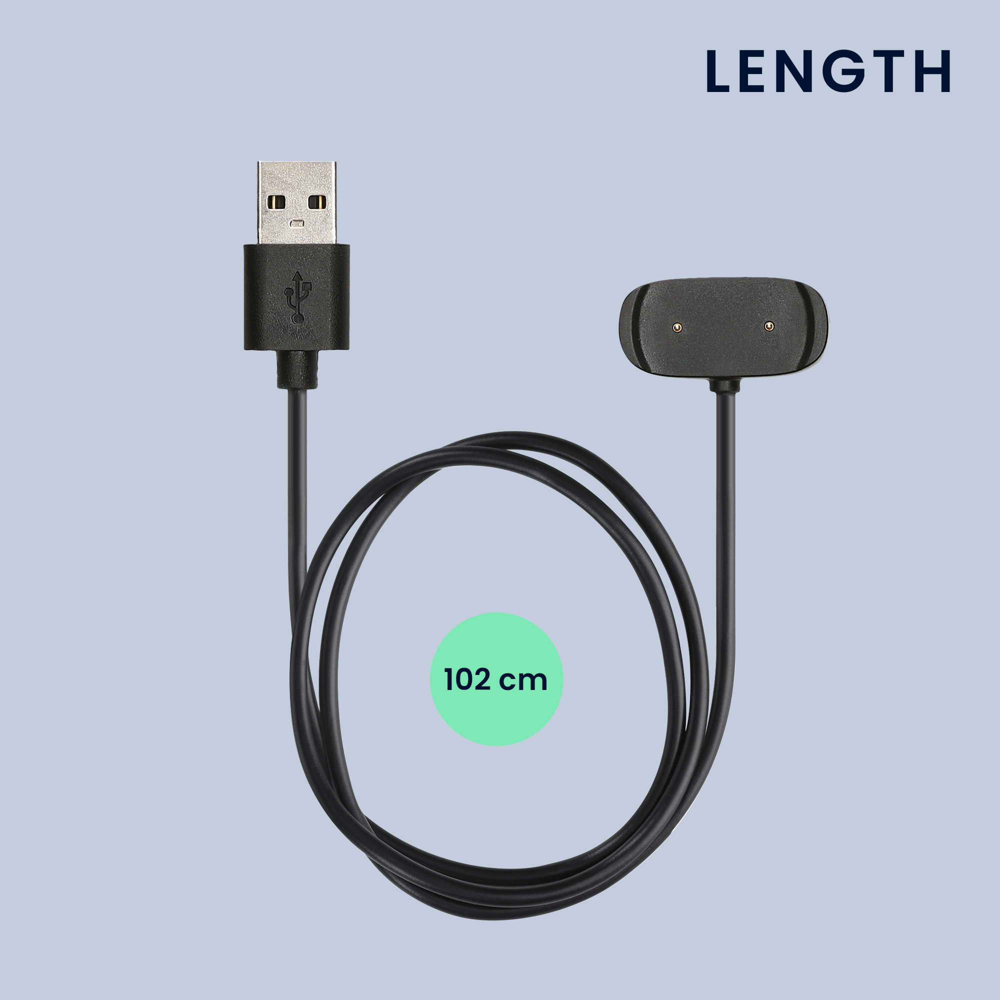 Nabíjecí kabel pro Huami Amazfit Bip U / Bip U Pro / GTS 2e / GTR 2e / GTS 2 Mini / Pop kwmobile - černá