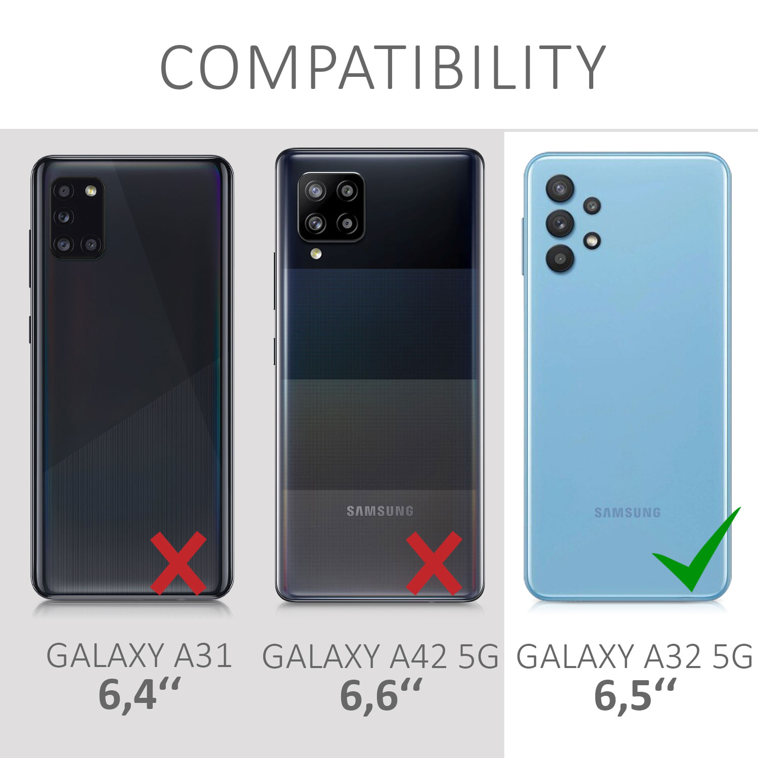 Ochranná fólie Samsung Galaxy A32 5G kwmobile 3 ks ultra čirá transparentní
