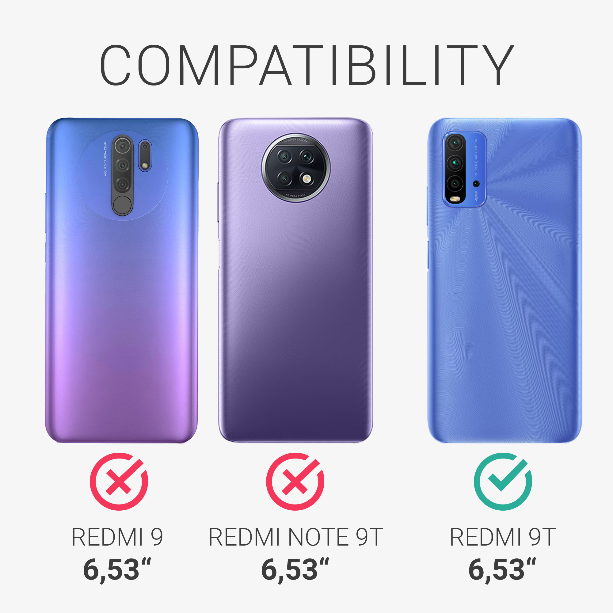 Kryt Xiaomi Redmi 9T silikonový TPU černá matná kwmobile