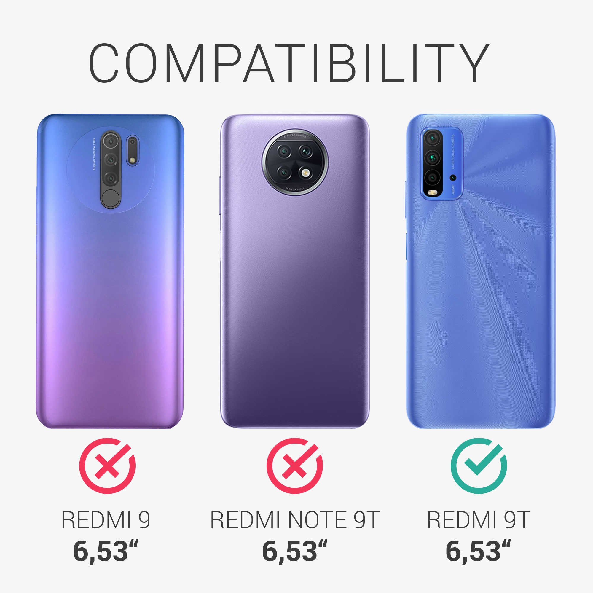 Kryt Xiaomi Redmi 9T silikonový TPU modrozelená matná kwmobile