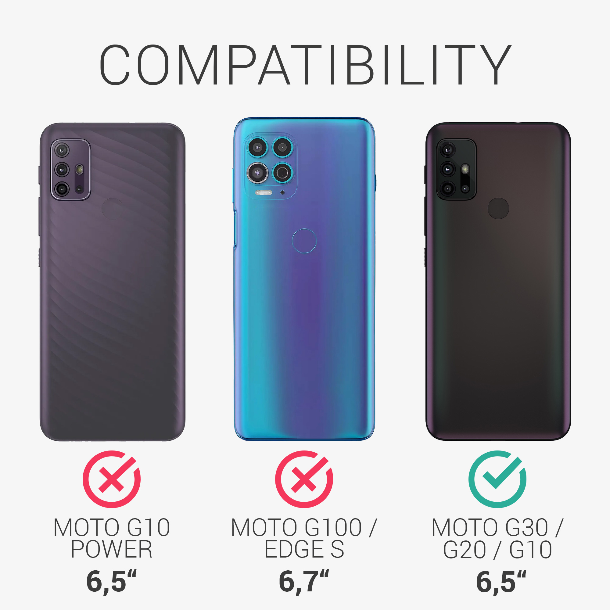 Silikonový kryt kwmobile pro Motorola Moto G30 / Moto G20 / Moto G10 - Petrolejová