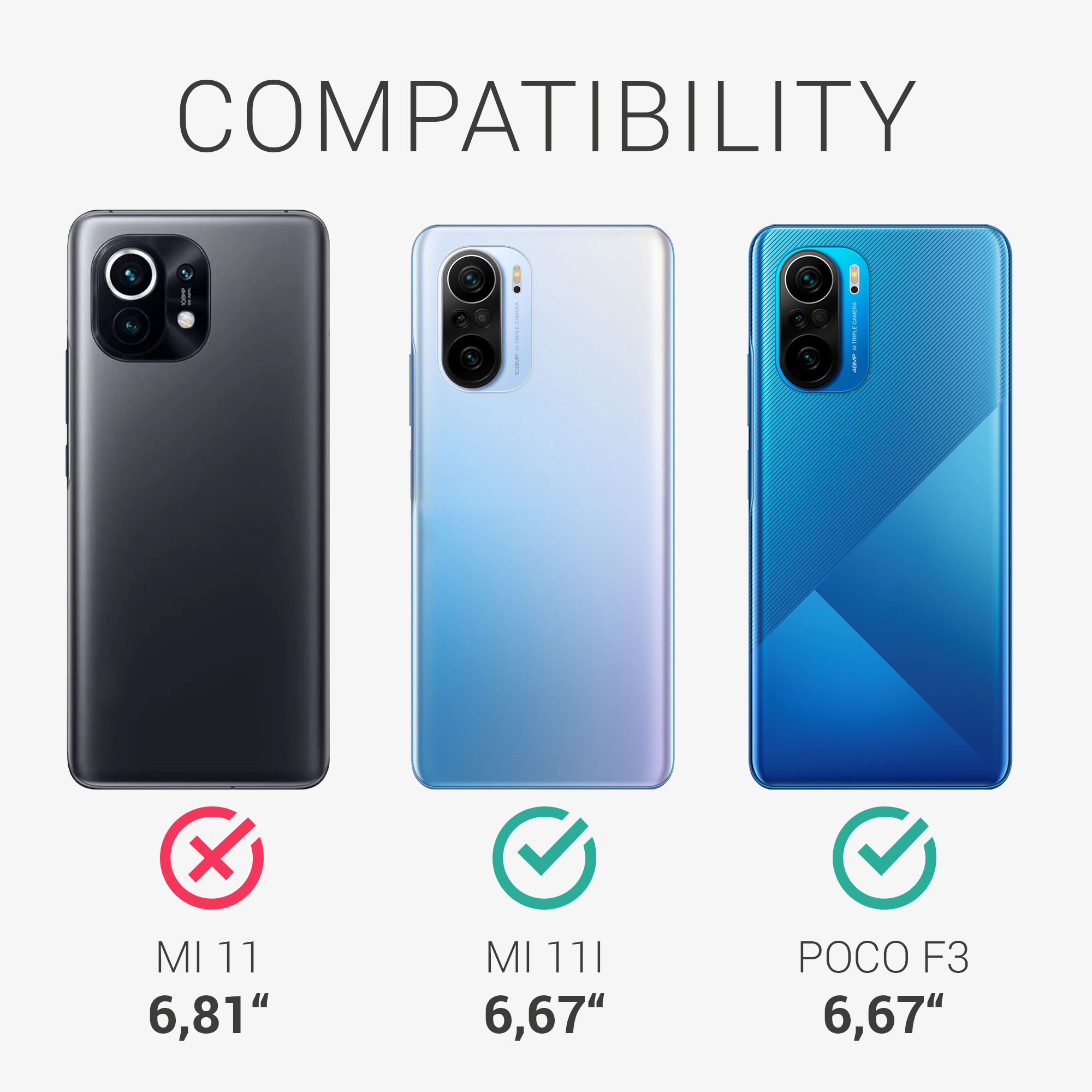 Kryt Xiaomi Poco F3 silikonový TPU tmavá břidlice kwmobile