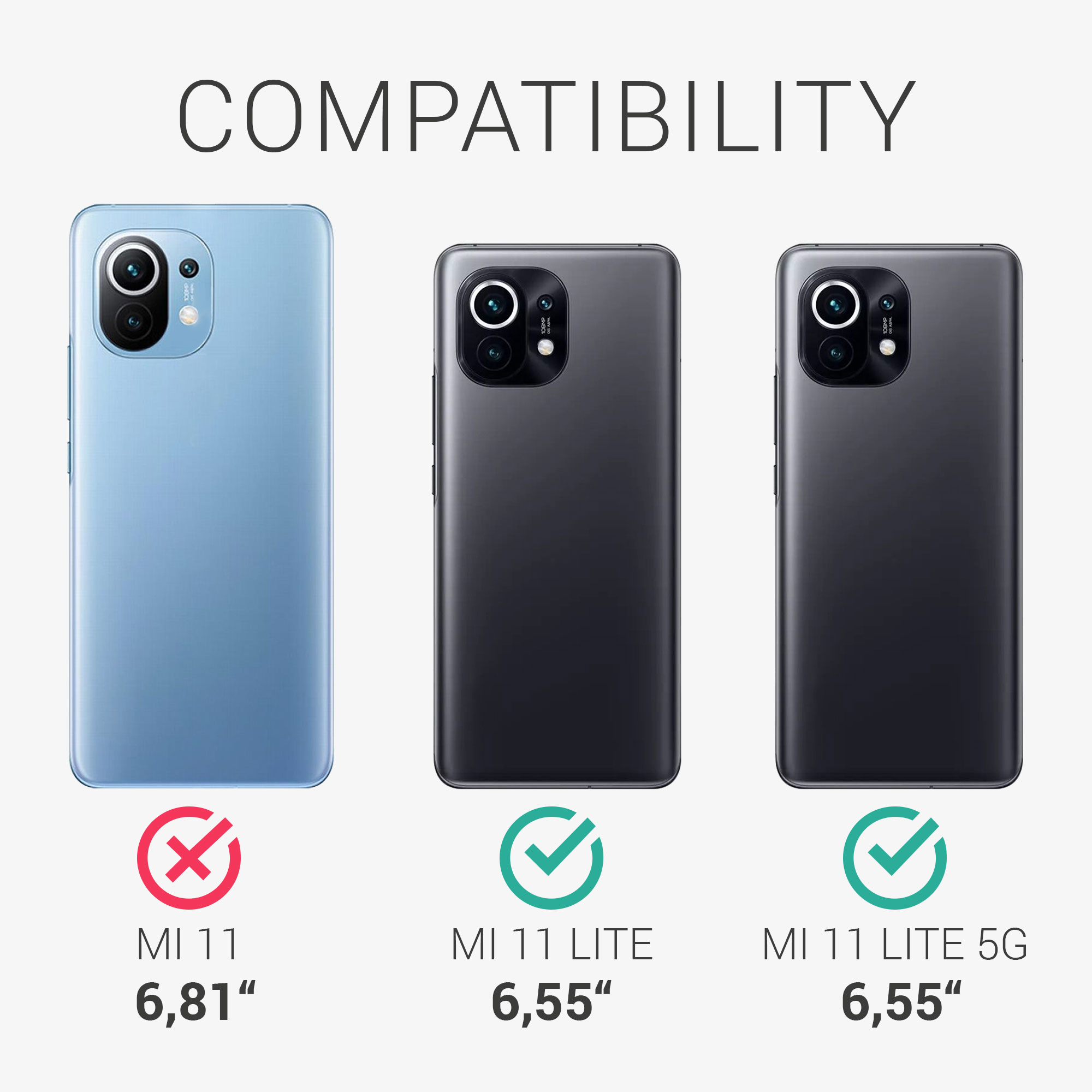 Kryt na mobil Xiaomi 11 Lite NE kwmobile TPU modro-zelený