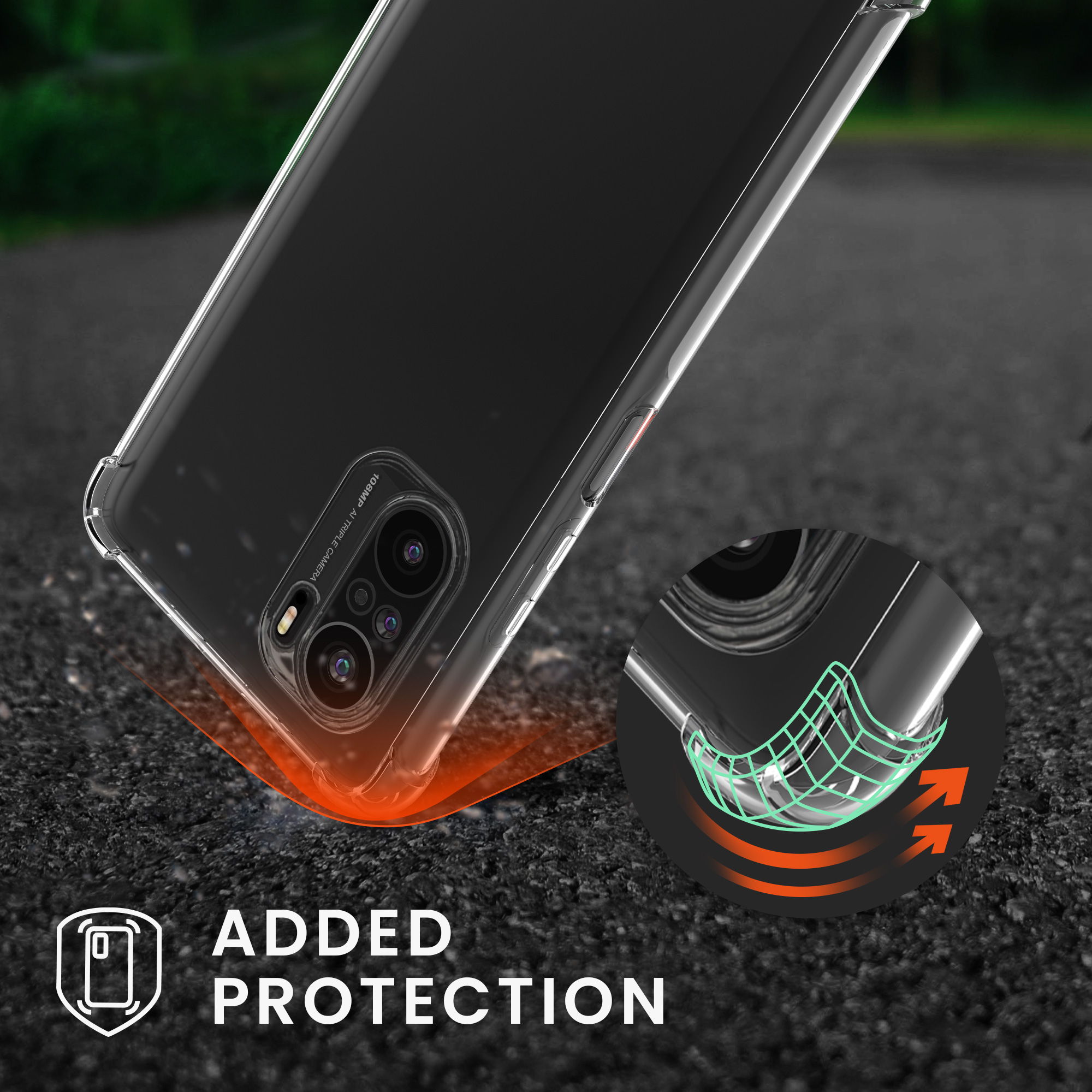 Crossbody kryt kwmobile Xiaomi Mi 11i / Poco F3, černá / transparentní