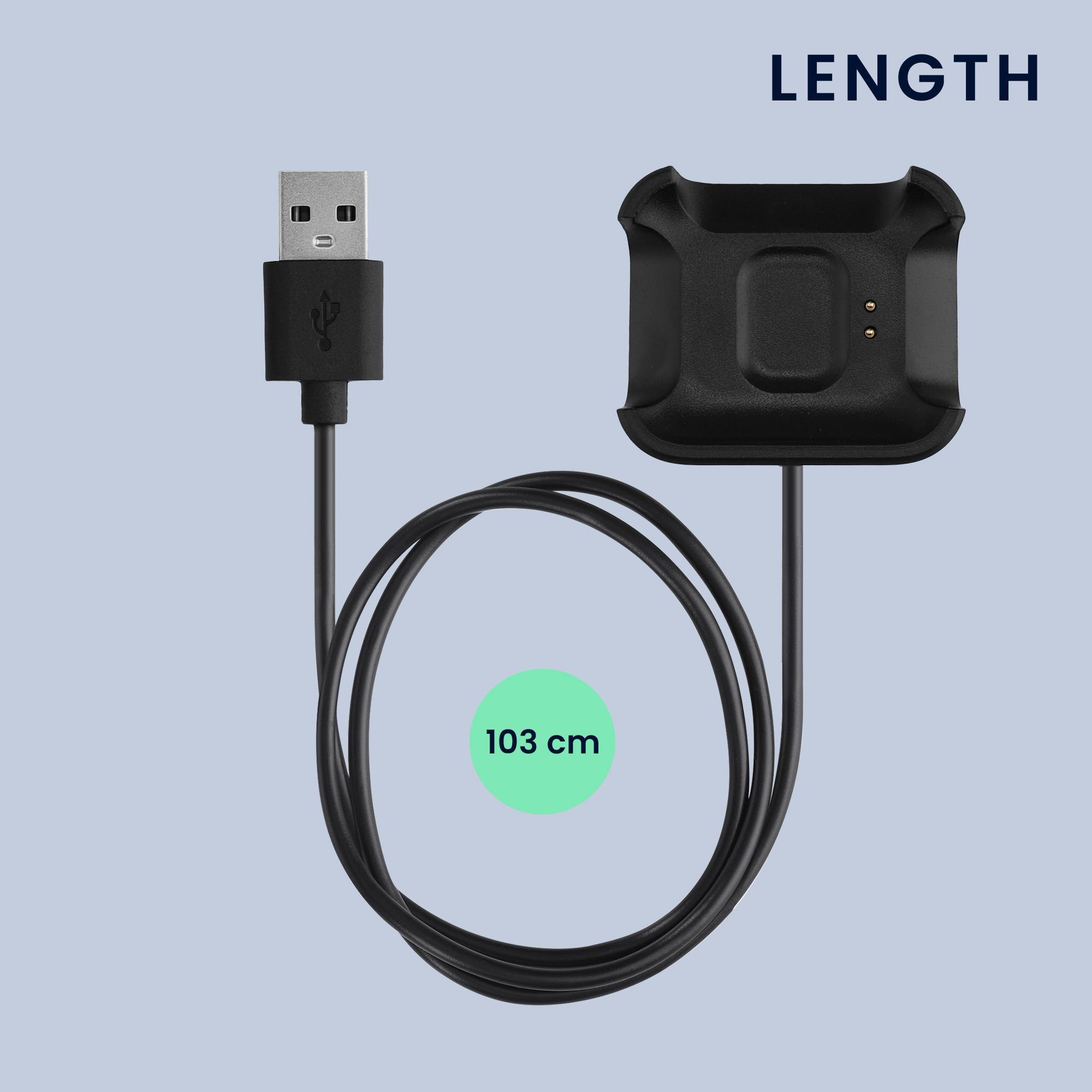 Nabíjecí kabel kwmobile pro Xiaomi Mi Watch Lite / Redmi Watch - Černá