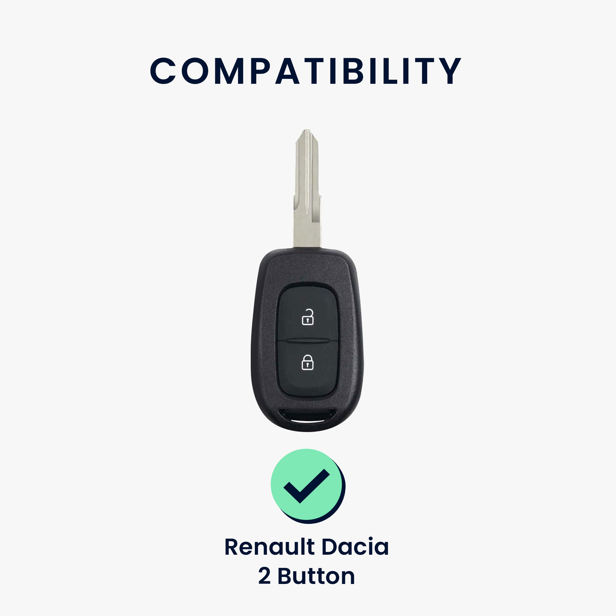 Pouzdro na klíč od auta Renault Dacia 2 Button Remote Control Car Key kwmobile - arktické noci