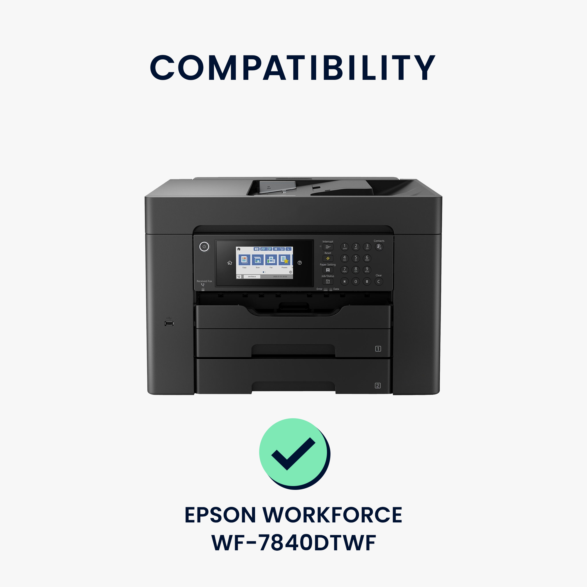 Ochranný obal na tiskárnu Epson WorkForce WF-7840DTWF světle šedé