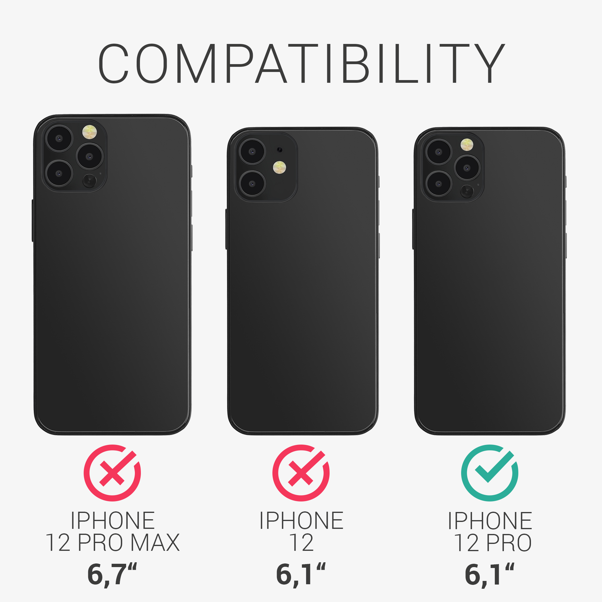 Kryt s přihrádkou kwmobile pro iPhone 12 / iPhone 12 Pro - černá