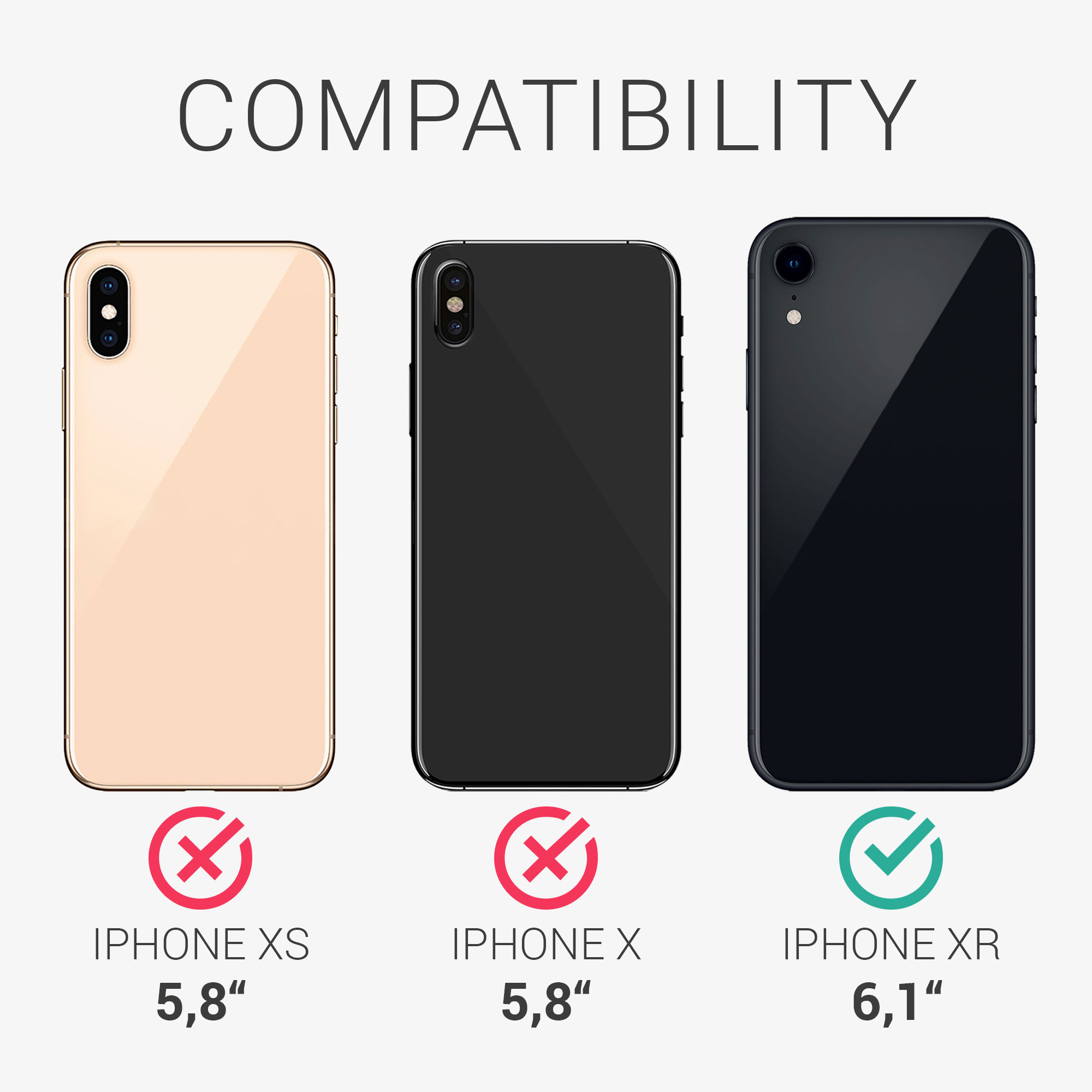Kryt na mobil s držákem karty kwmobile pro Apple iPhone XR - černá