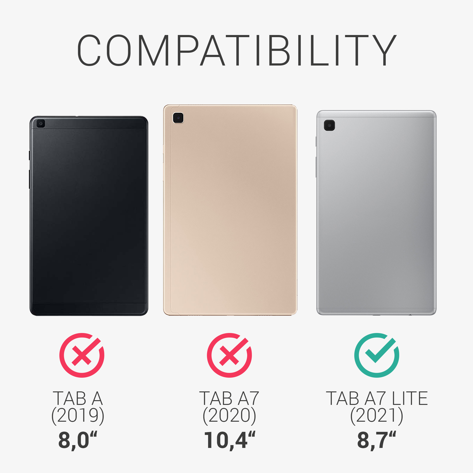 Zadní obal na tablet Galaxy Tab A7 Lite 8.7 (2021) kwmobile transparentní