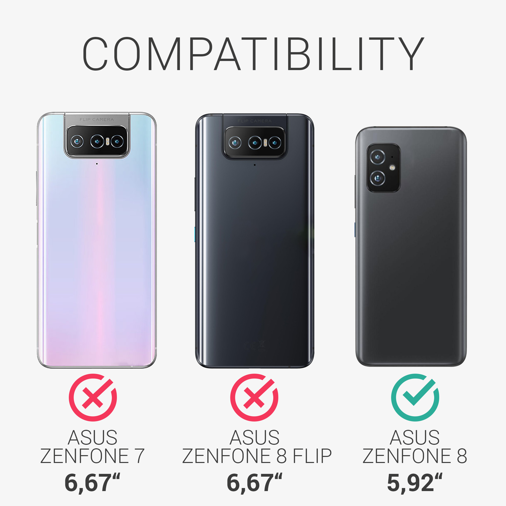 Kryt kwmobile pro ASUS Zenfone 8 - transparentní