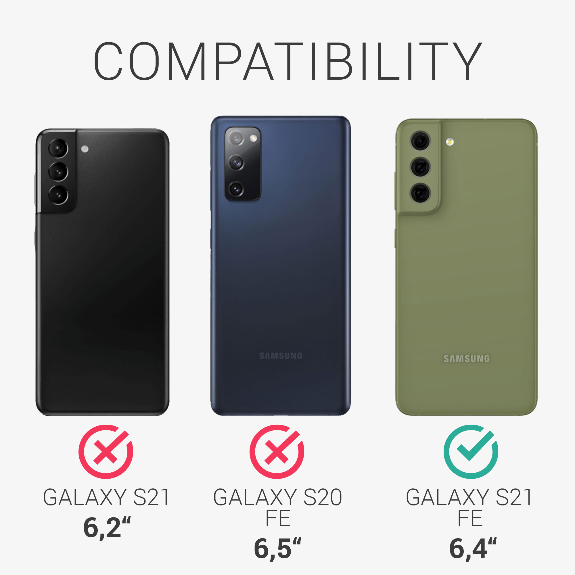 3ks Ochranná fólie Galaxy S21 FE kwmobile čirá transparentní