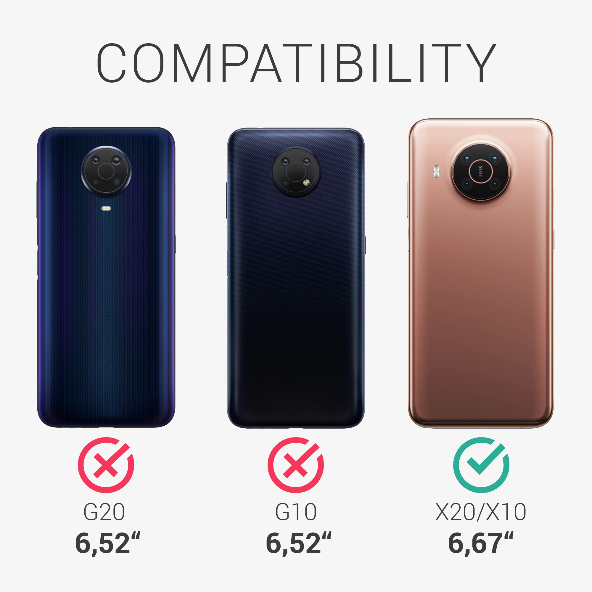 Kryt kwmobile s popruhem pro Nokia X20 / X10 - transparentní