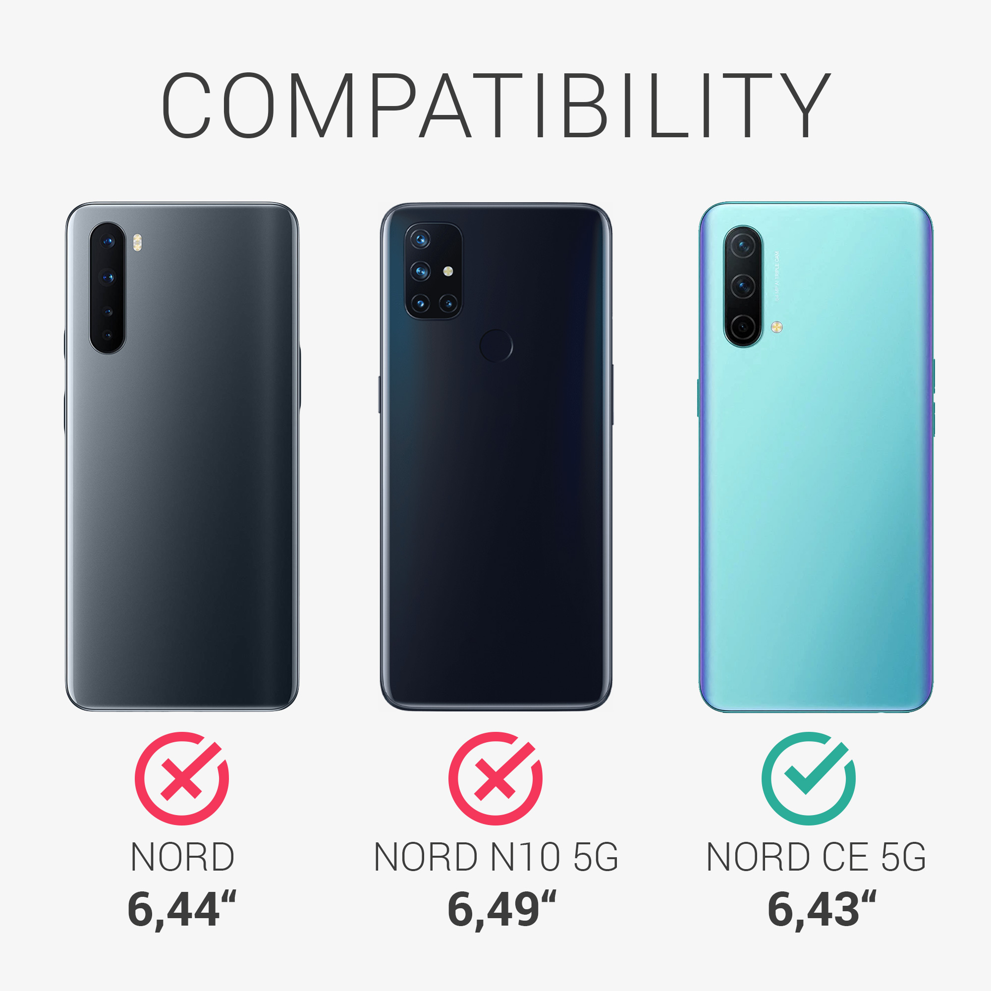 Crossbody kryt kwmobile pro OnePlus Nord CE 5G, černá / transparentní