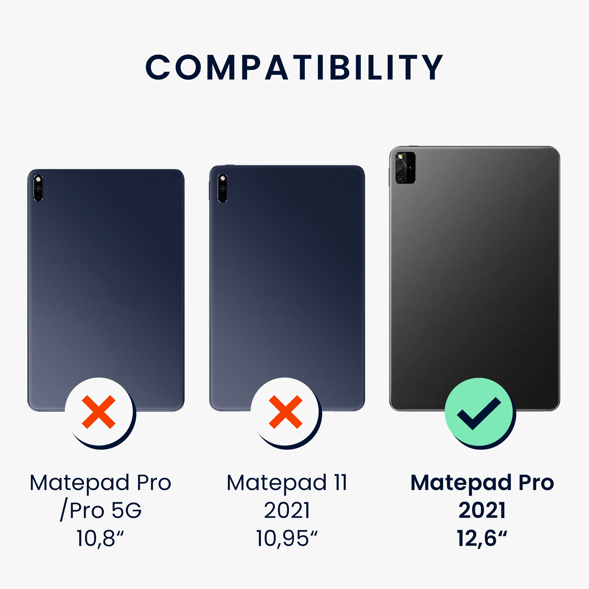 Pouzdro na tablet - Huawei MatePad Pro 12 - kwmobile - černá/šedá