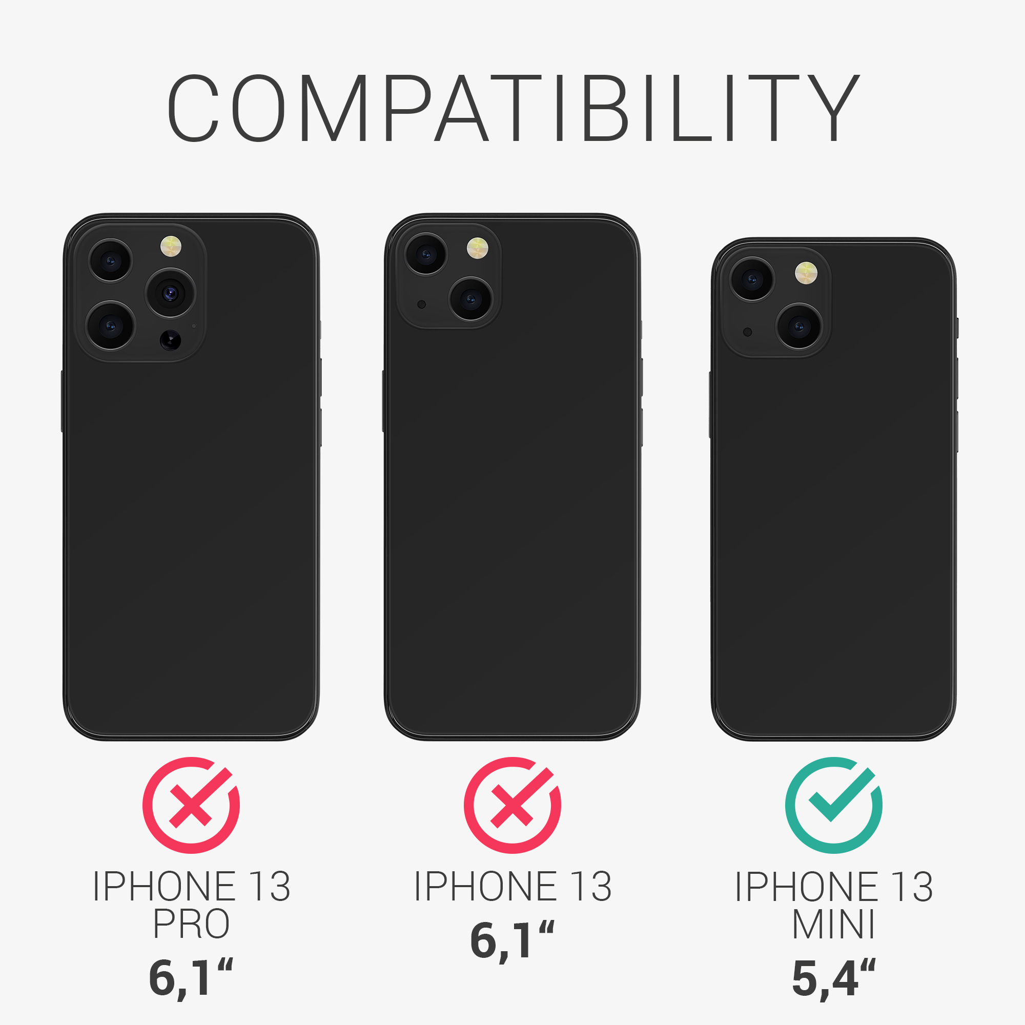Kryt kwmobile s přihrádkou na kartu iPhone 13 mini černá