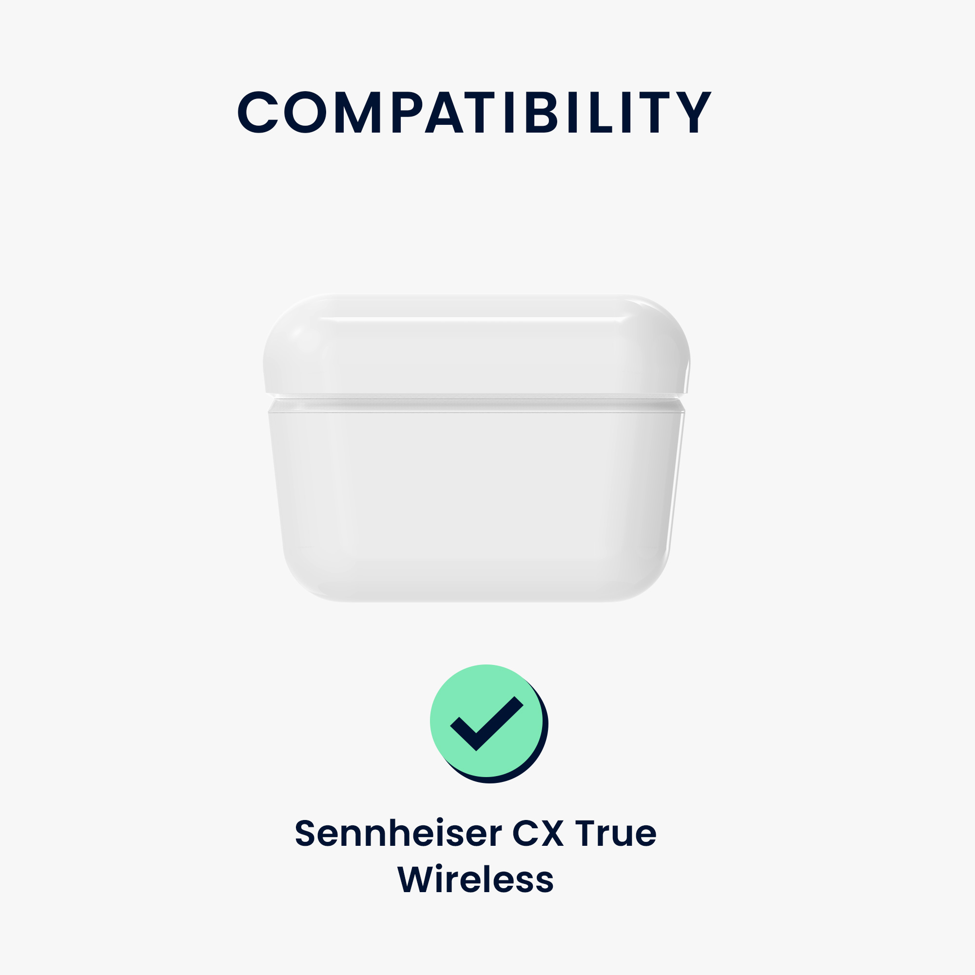 Silikonové pouzdro na sluchátka Sennheiser CX True Wireless tmavě modrý