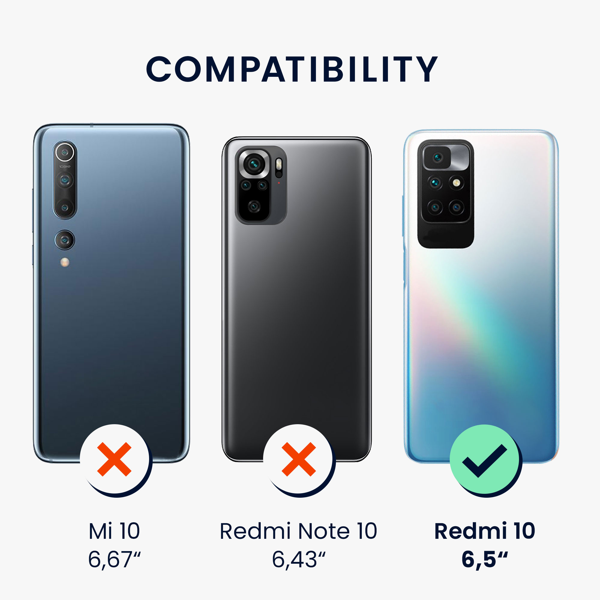 Kryt Xiaomi Redmi 10 (2021 Don't Touch TPU bílá/černá kwmobile