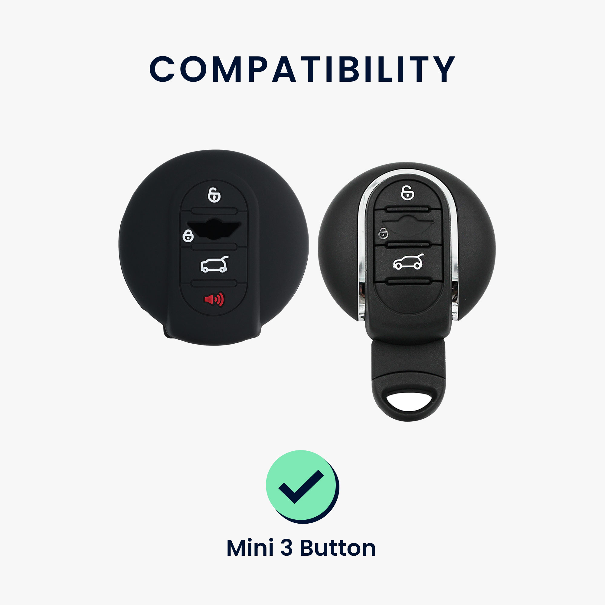 Pouzdro na autoklíč kwmobile pro Mini 3 Button - Červená / modrá / černá