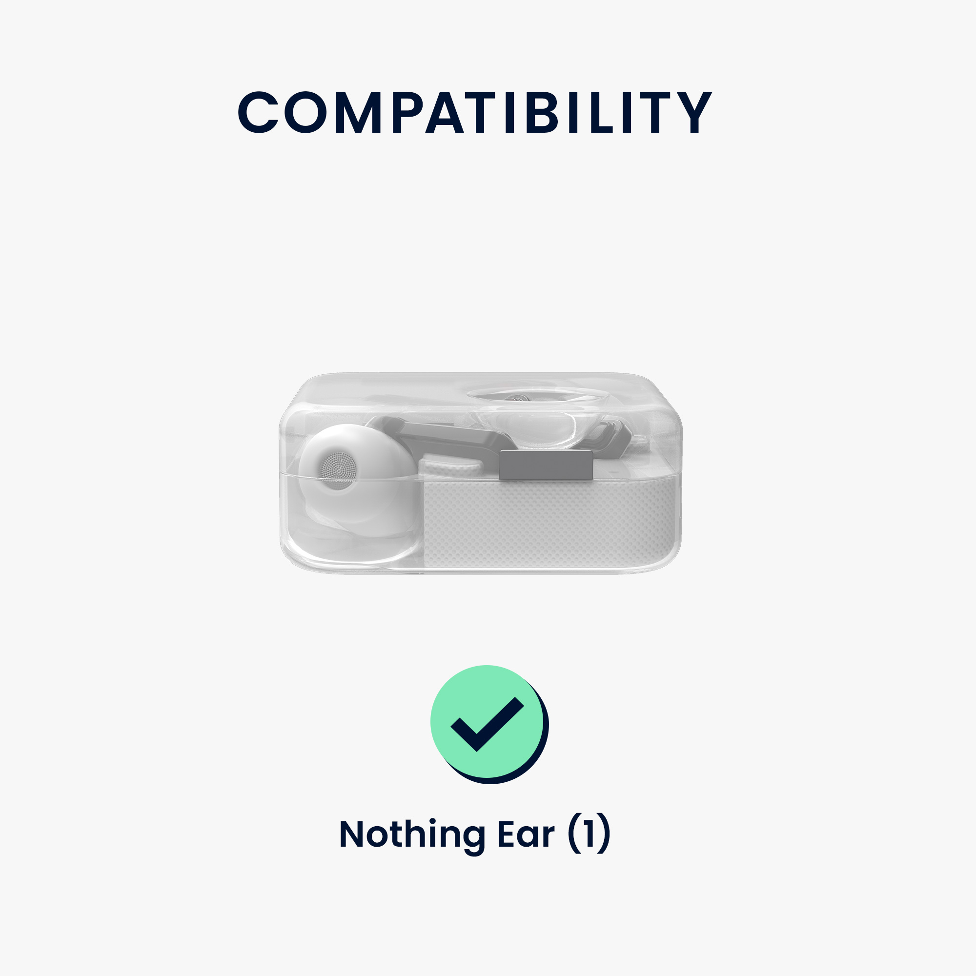 Pouzdro na sluchátka kwmobile pro Nothing Ear (1), šedá