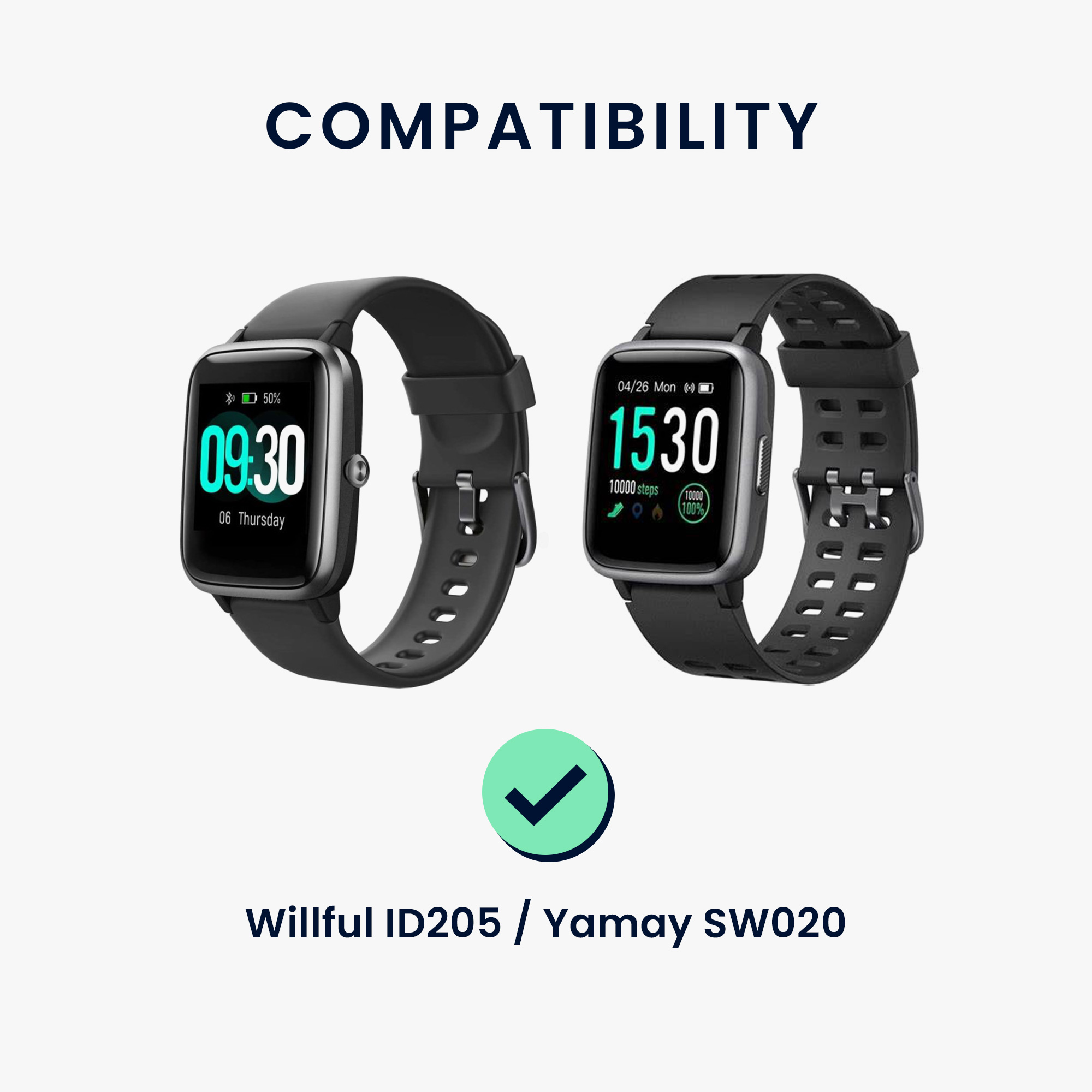 Nabíjecí kabel kwmobile pro Willful ID205 / Yamay SW020 - černá