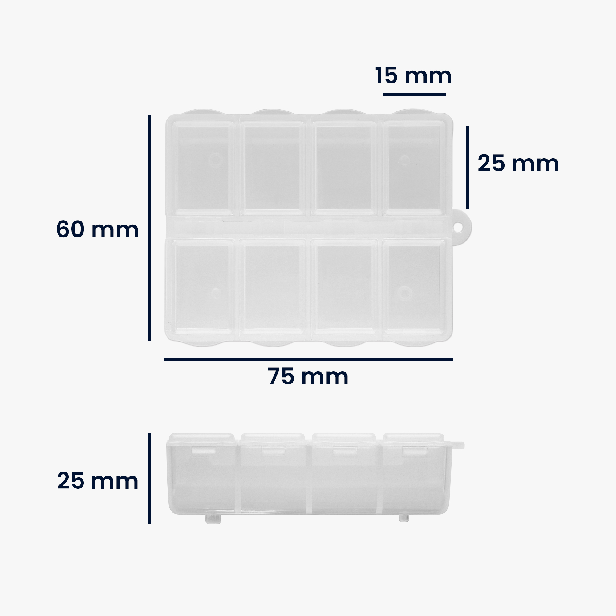 Krabička na léky kwmobile - matně transparentní