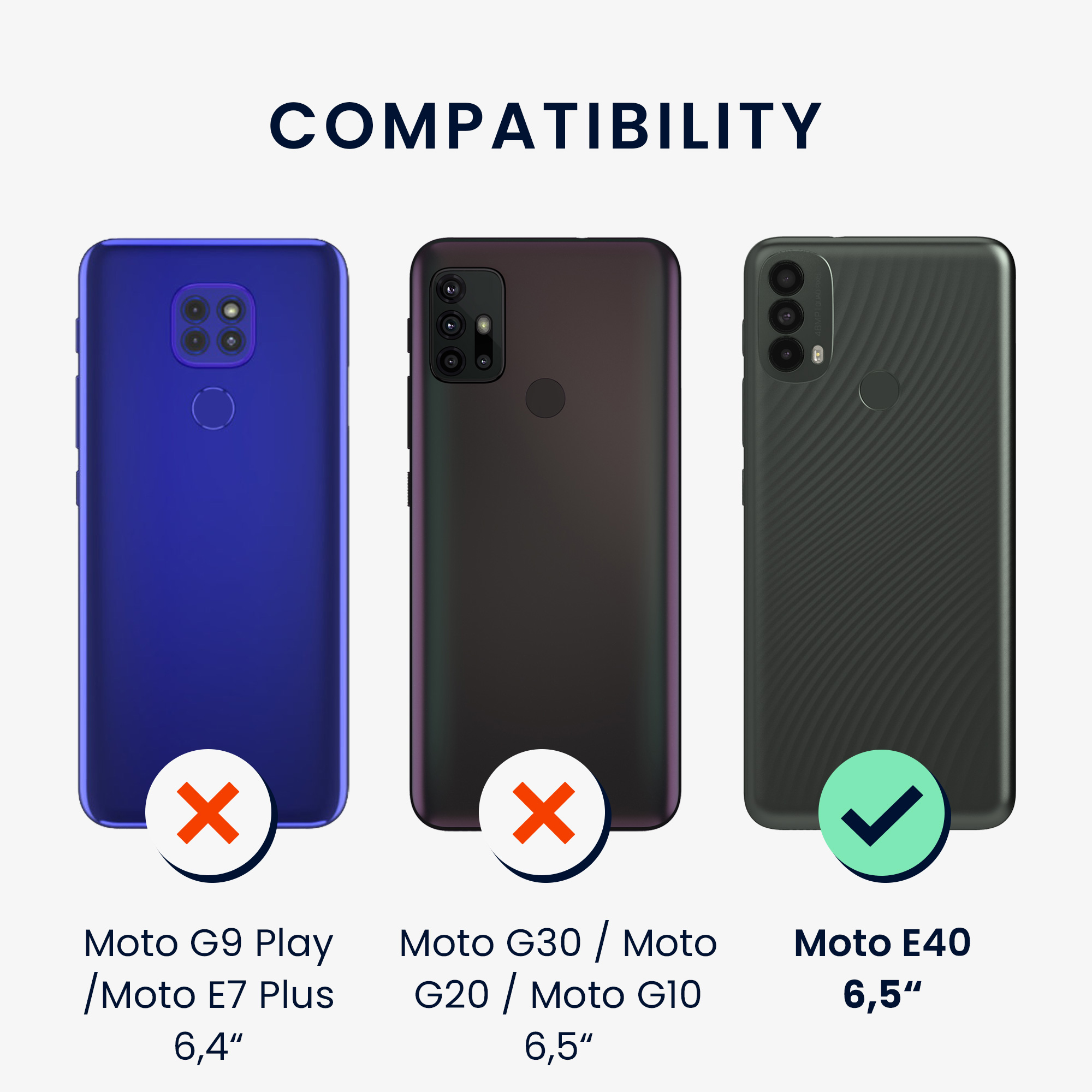 Silikonový kryt kwmobile pro Motorola Moto E40 - Matná černá