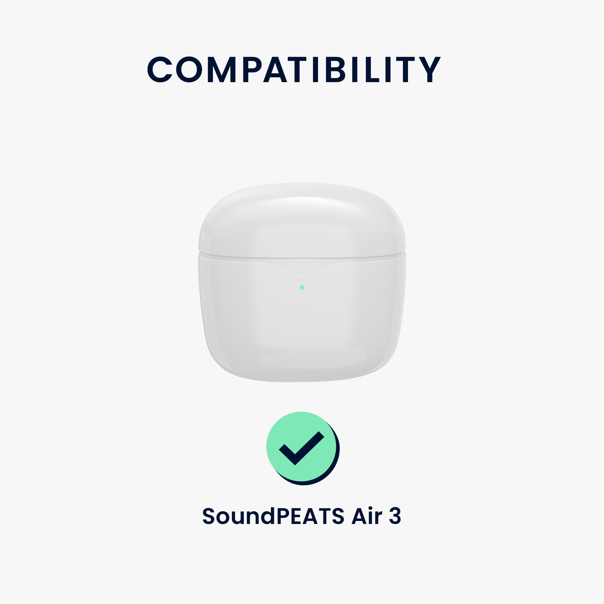 Silikonový kryt pouzdra SoundPeats Air 3 kwmobile s karabinou černá