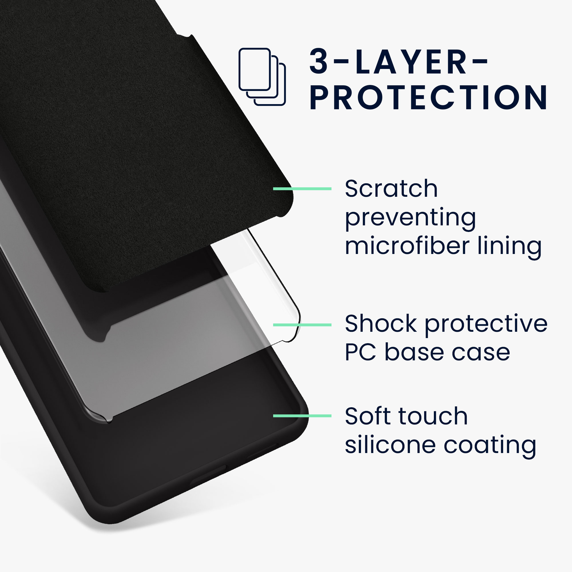 Kryt na mobil Galaxy S22 kwmobile Soft Cover černá