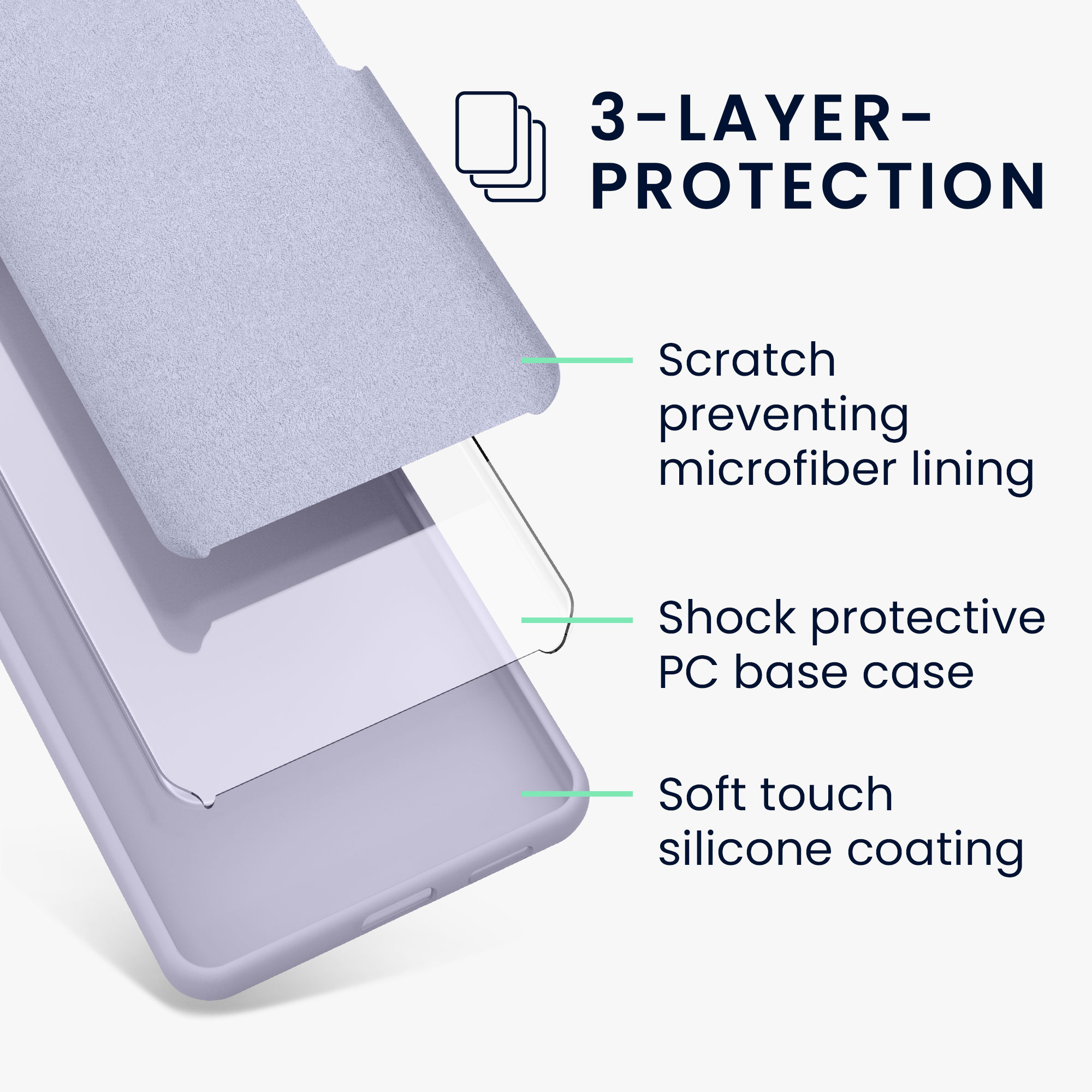 Kryt na mobil Galaxy S22 kwmobile Soft Cover levandulová