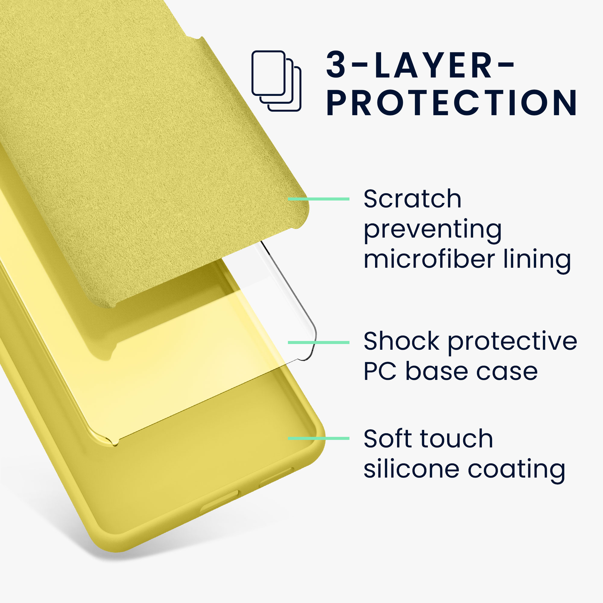 Kryt na mobil Galaxy S22 kwmobile Soft Cover citronově žlutá