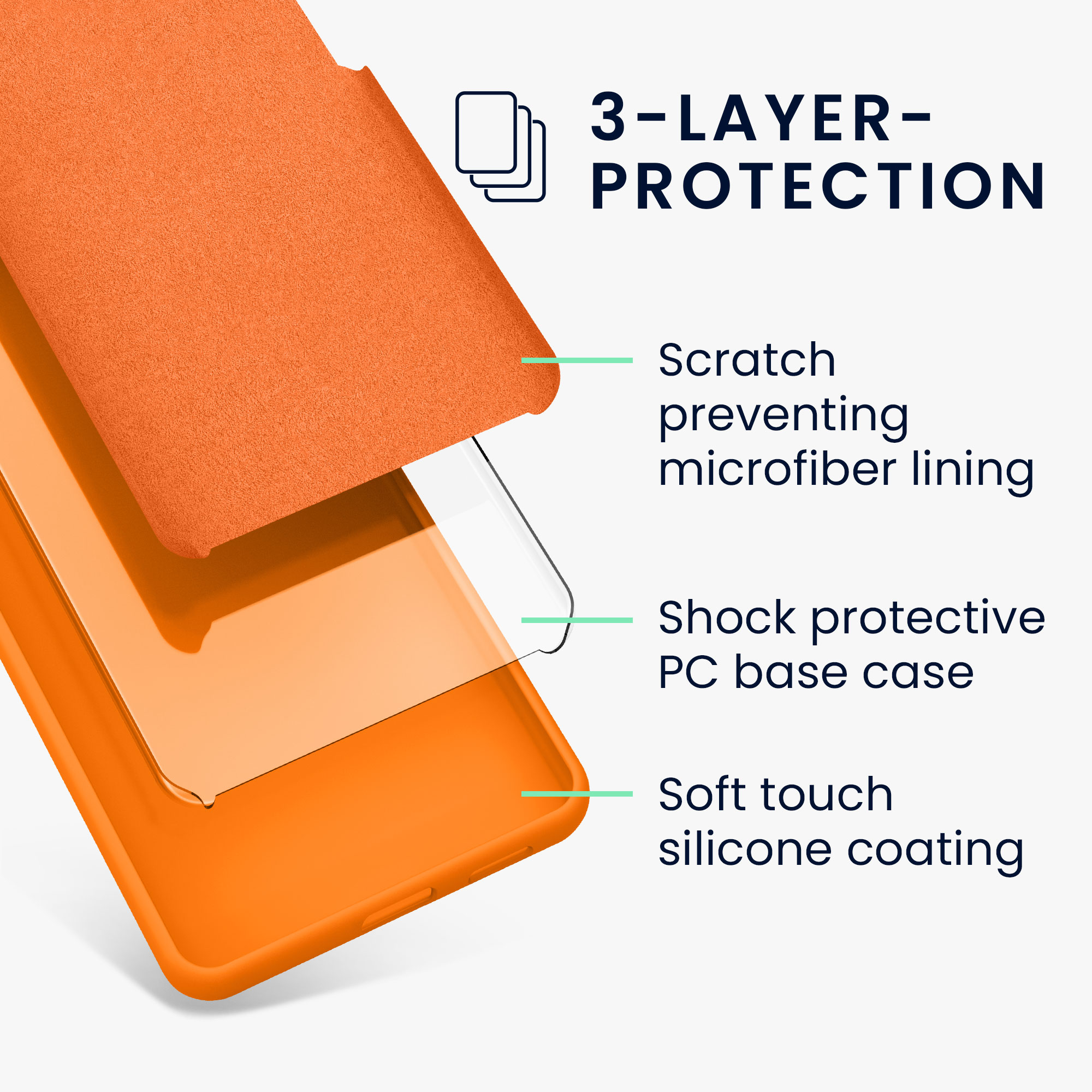 Kryt na mobil Galaxy S22 kwmobile Soft Cover ovocně oranžová
