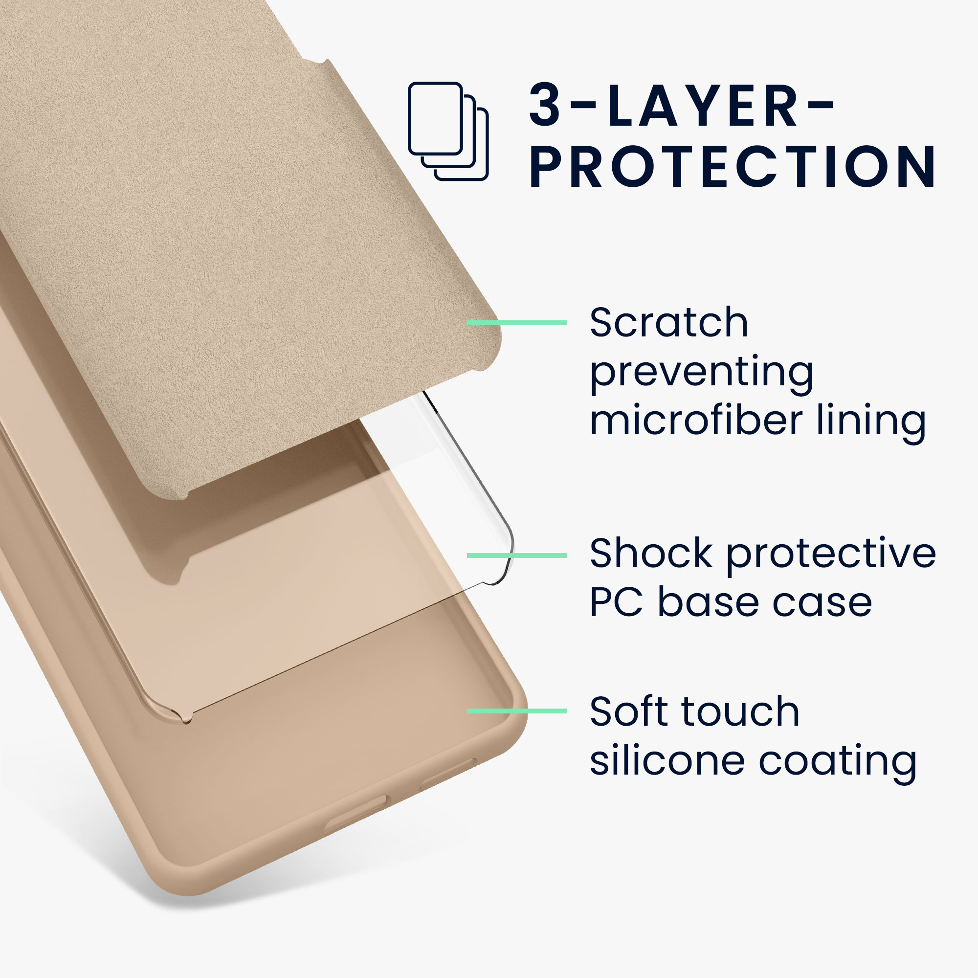 Kryt na mobil Galaxy S22 kwmobile Soft Cover perleťová